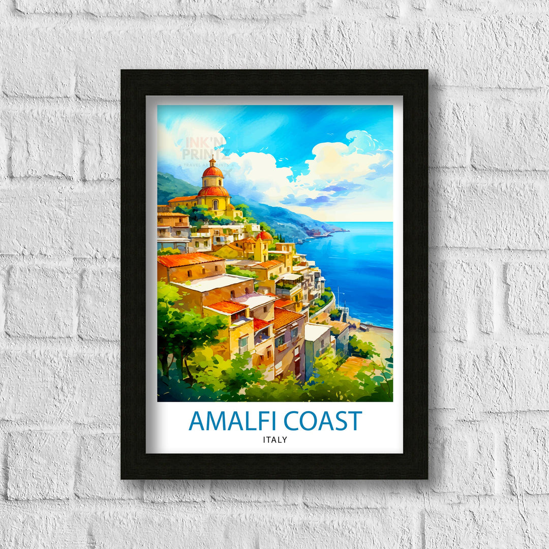 Amalfi Italy Travel Poster Amalfi