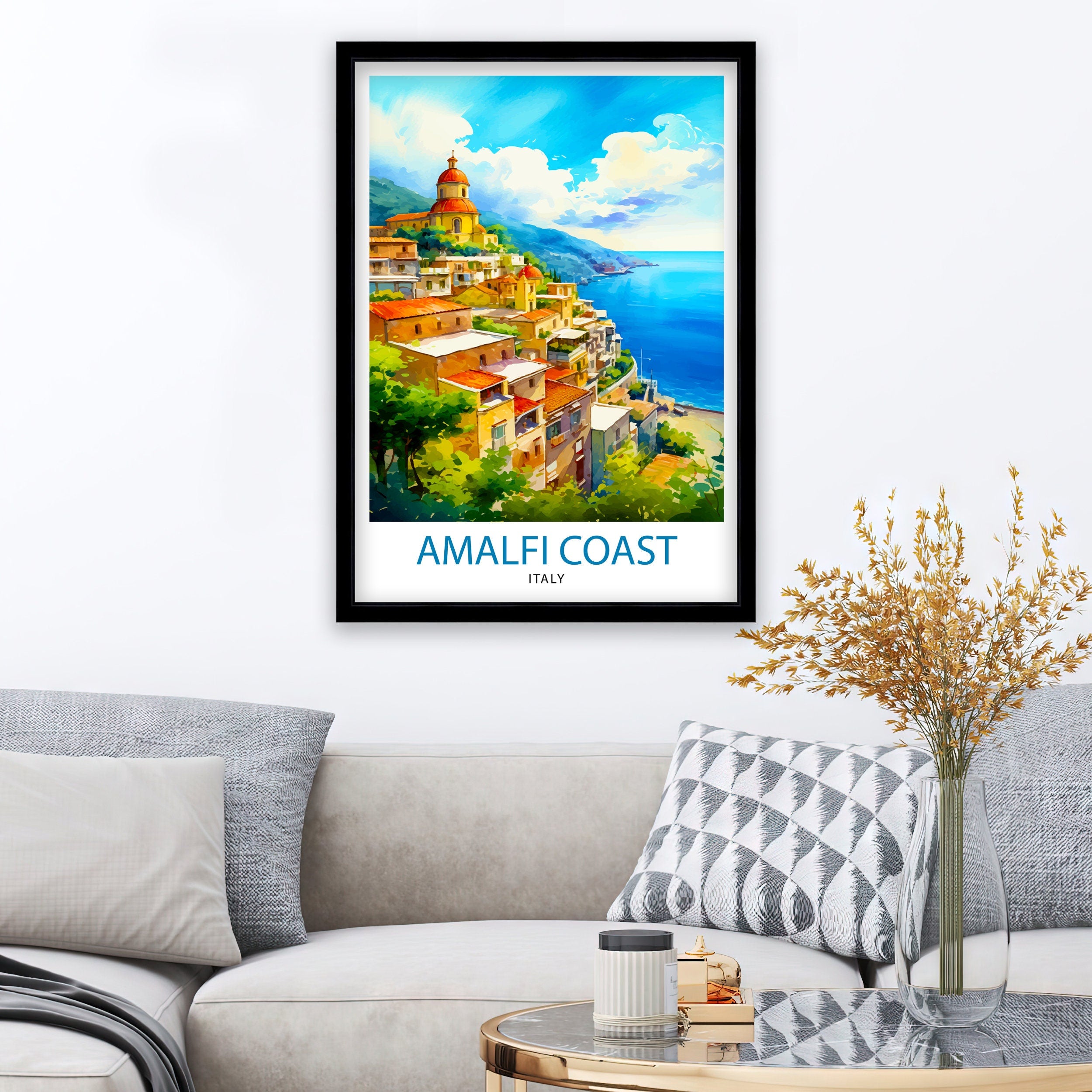 Amalfi Italy Travel Print Amalfi Wall Decor Amalfi Poster Amalfi Art Print Amalfi Wall Art Amalfi Home Living Decor Gift for Amalfi