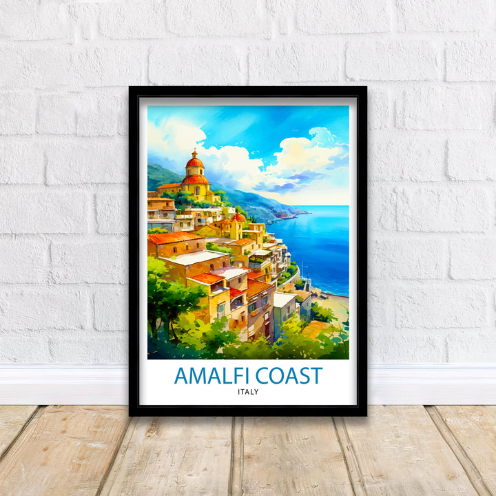 Amalfi Italy Travel Poster Amalfi