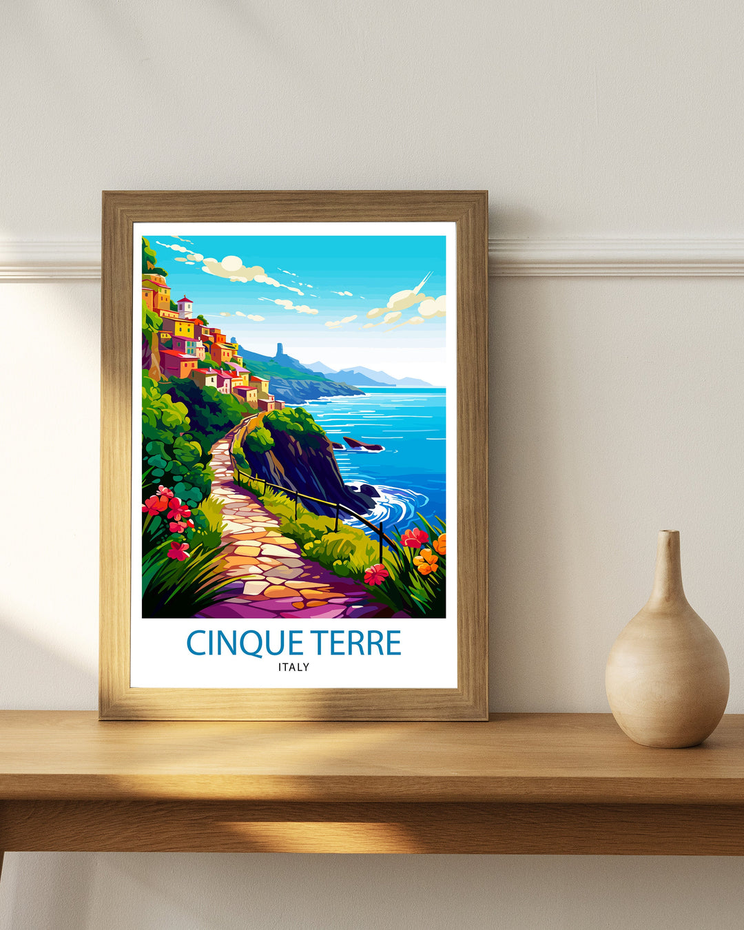 Cinque Terre Italy Travel Poster Cinque Terre