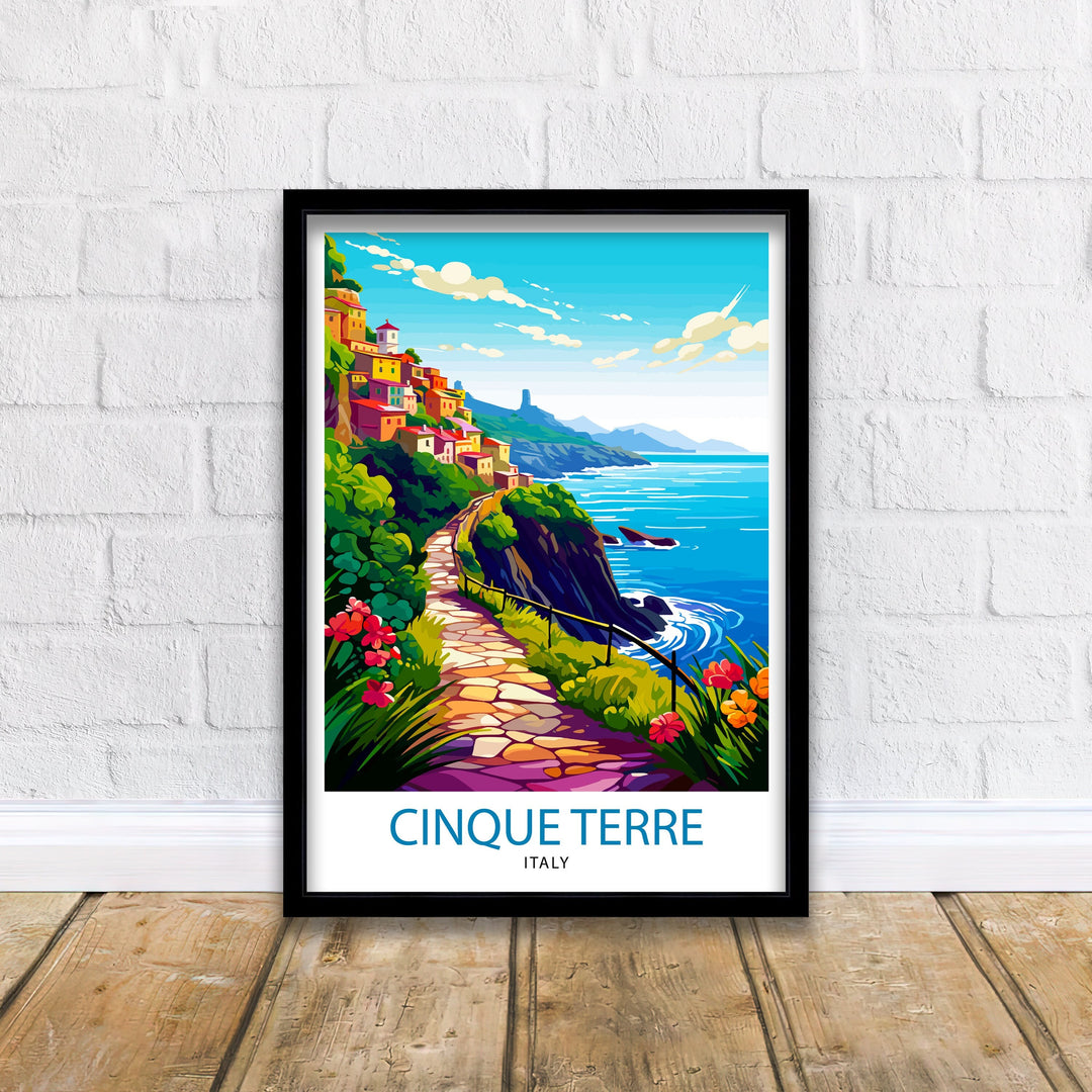 Cinque Terre Italy Travel Poster Cinque Terre