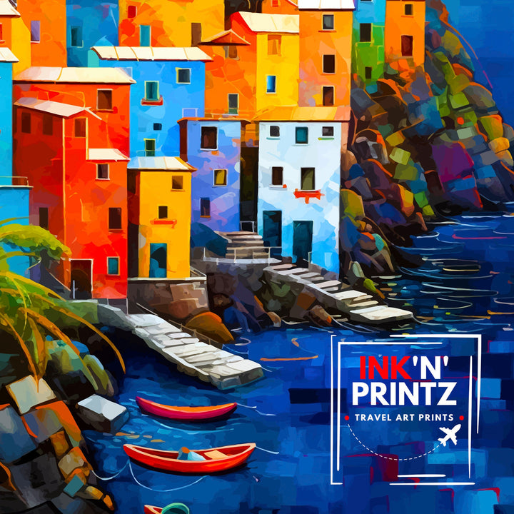 Cinque Terre Italy Travel Poster Cinque Terre