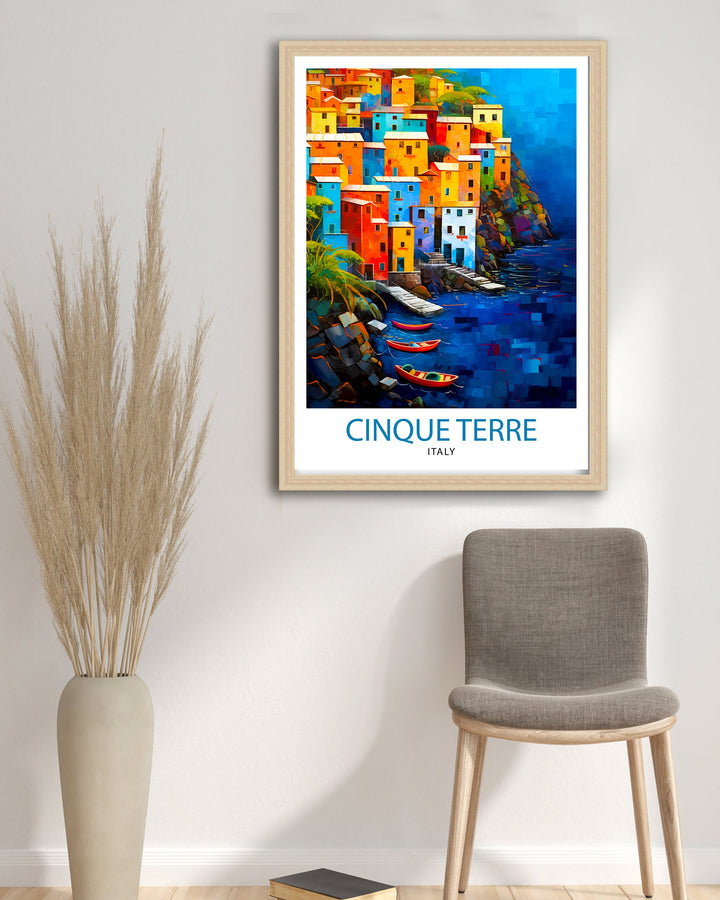 Cinque Terre Italy Travel Poster Cinque Terre