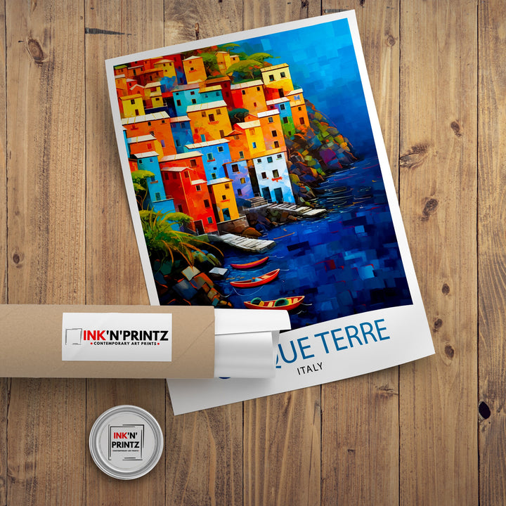 Cinque Terre Italy Travel Poster Cinque Terre