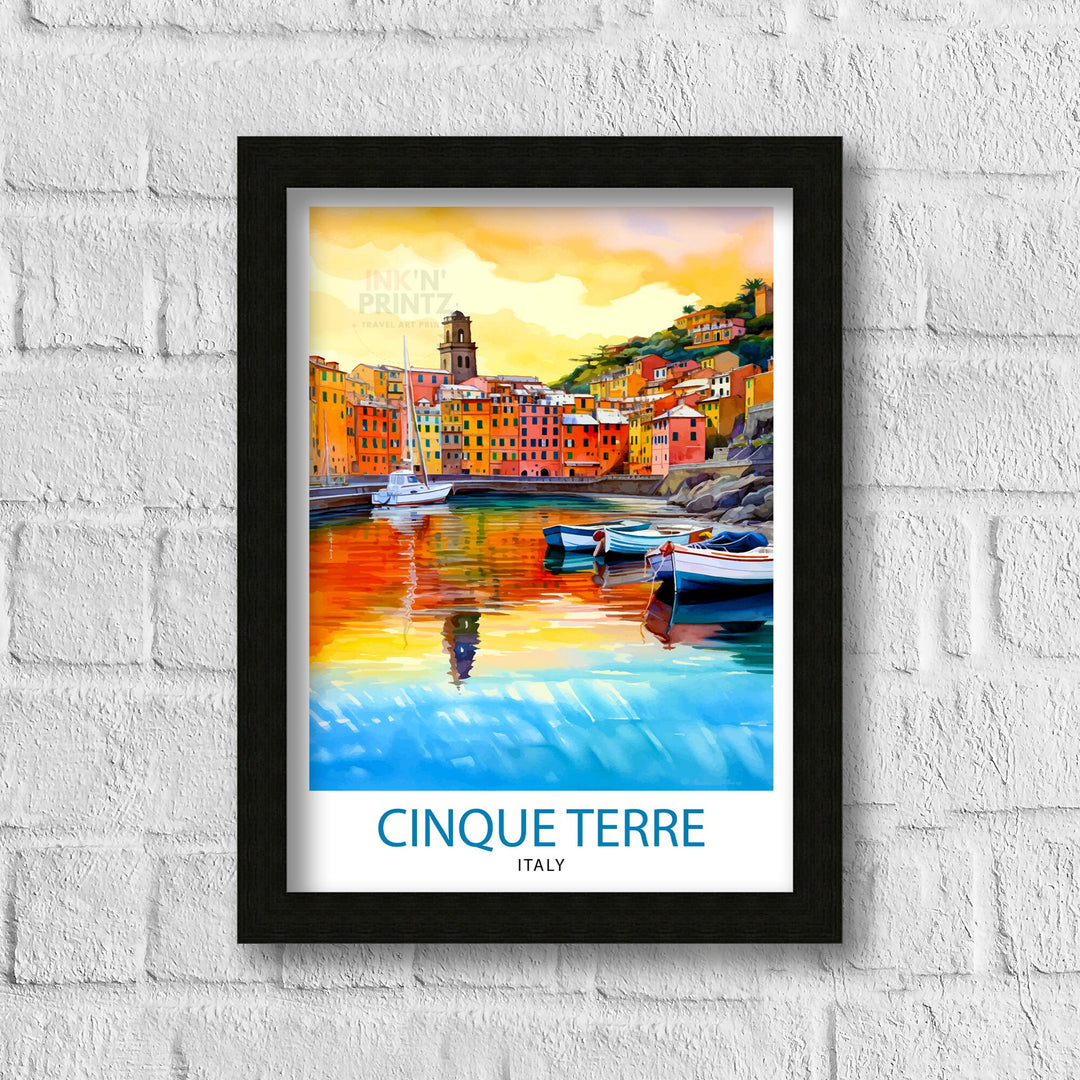 Cinque Terre Italy Travel Poster Cinque Terre