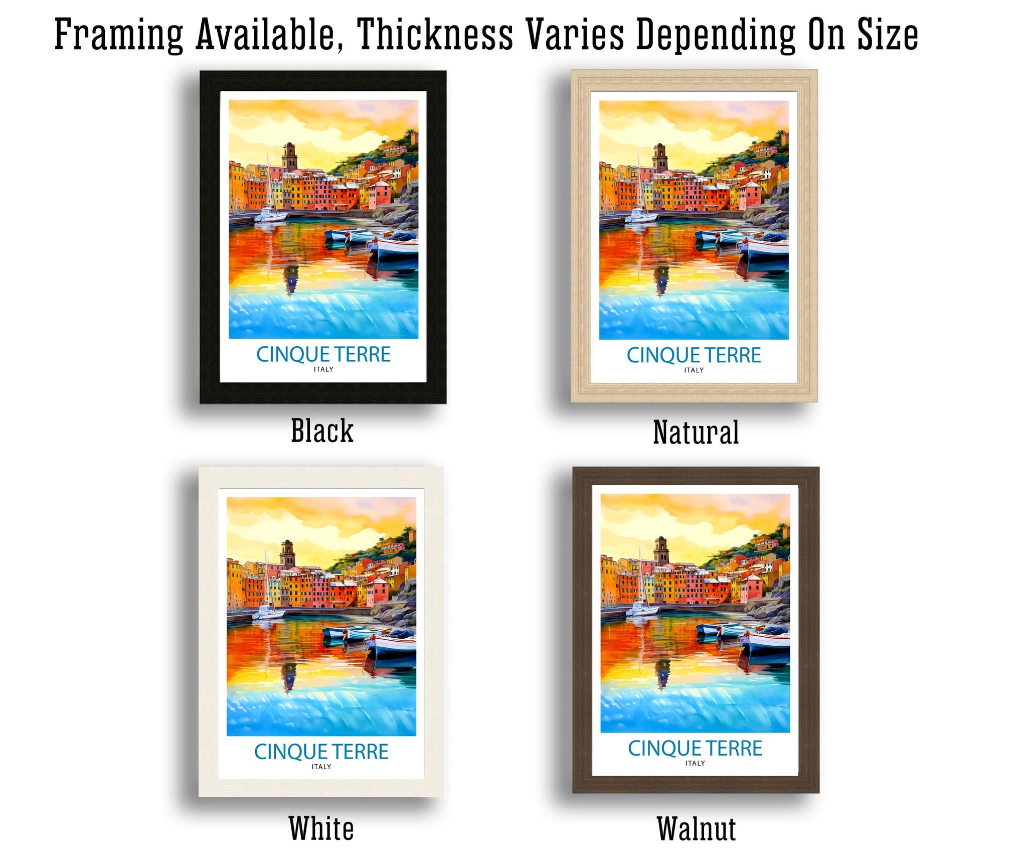 Cinque Terre Italy Travel Poster Cinque Terre