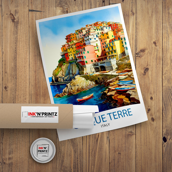 Cinque Terre Italy Travel Poster Cinque Terre