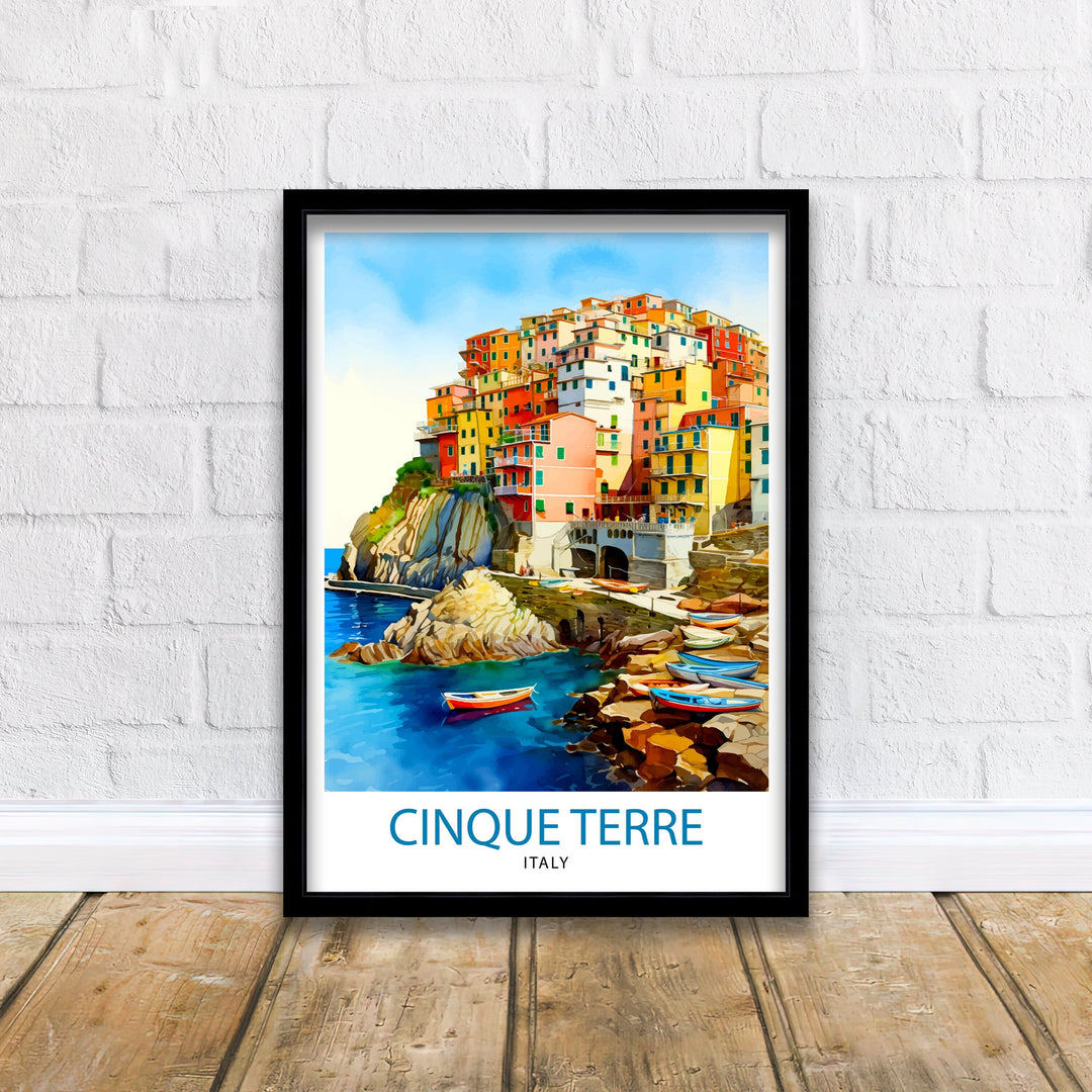 Cinque Terre Italy Travel Poster Cinque Terre