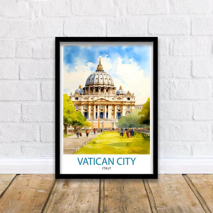 Vatican City Italy Travel Poster Vatican