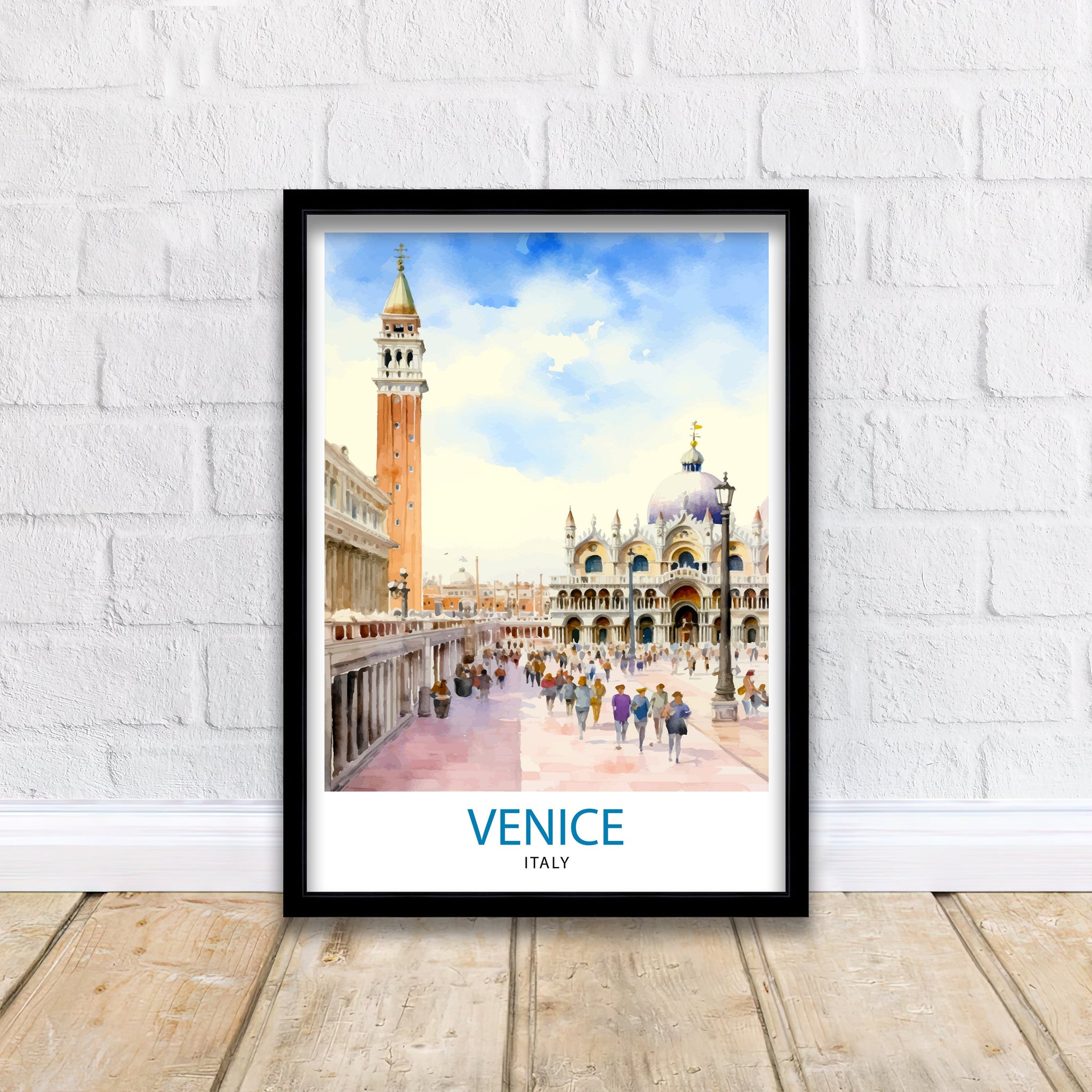 Venice Travel Print Venice Wall Decor Venice Home Living Decor Venice Italy City Print Capital City Venice Canal Poster Venice Illustration