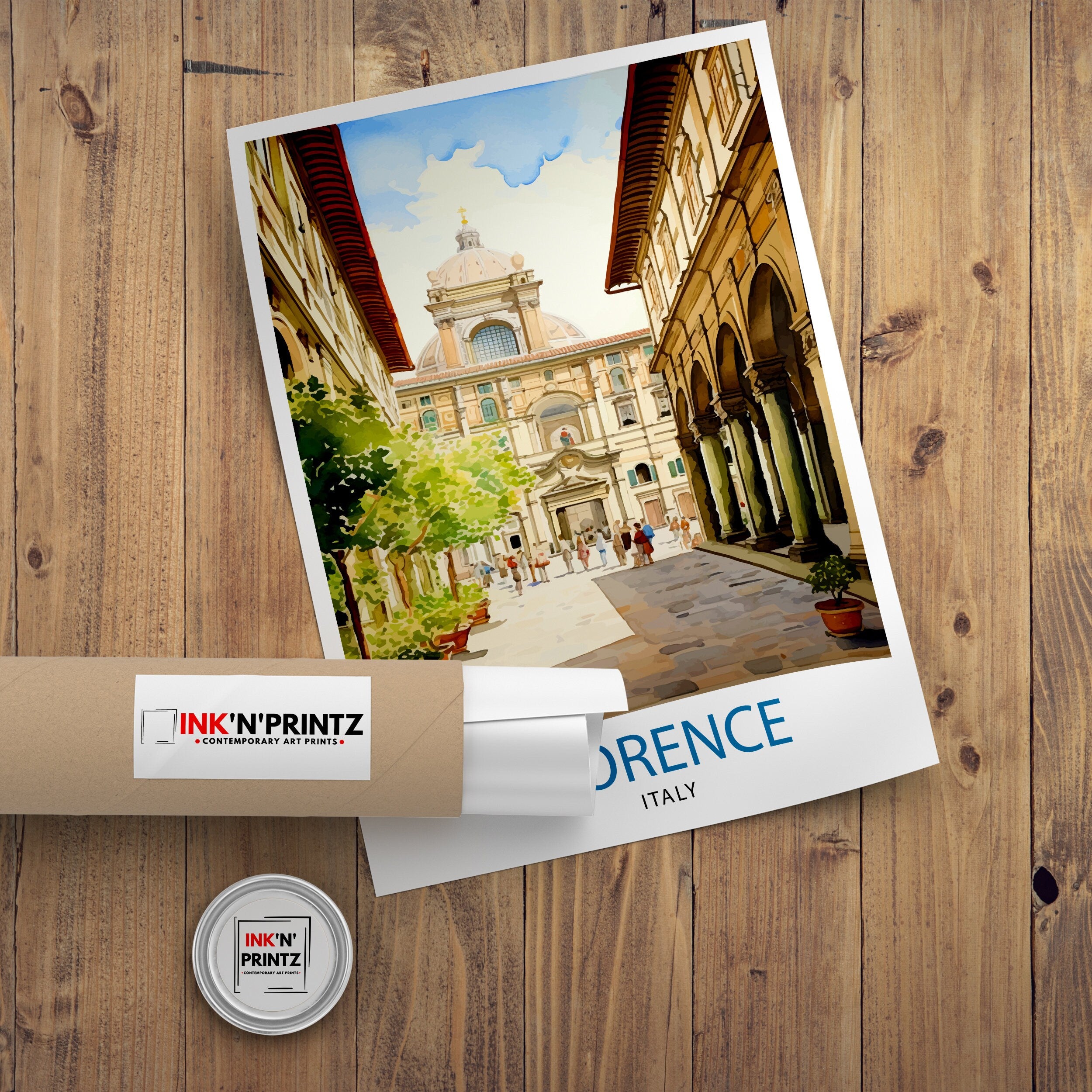 Florence Italy Travel Print Florence Wall Decor Florence Home Living Decor Florence Italy Illustration Travel Poster Gift for Florence