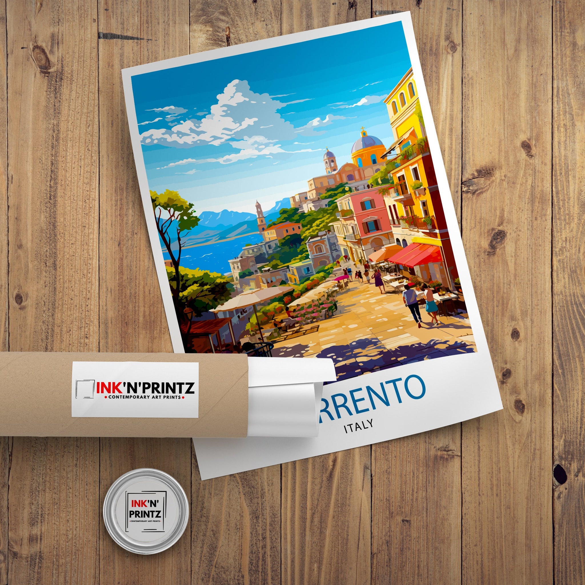 Sorrento Italy Travel Print Sorrento Wall Decor - Sorrento Poster Italy Travel Prints Sorrento Art Print Sorrento Italy Illustration