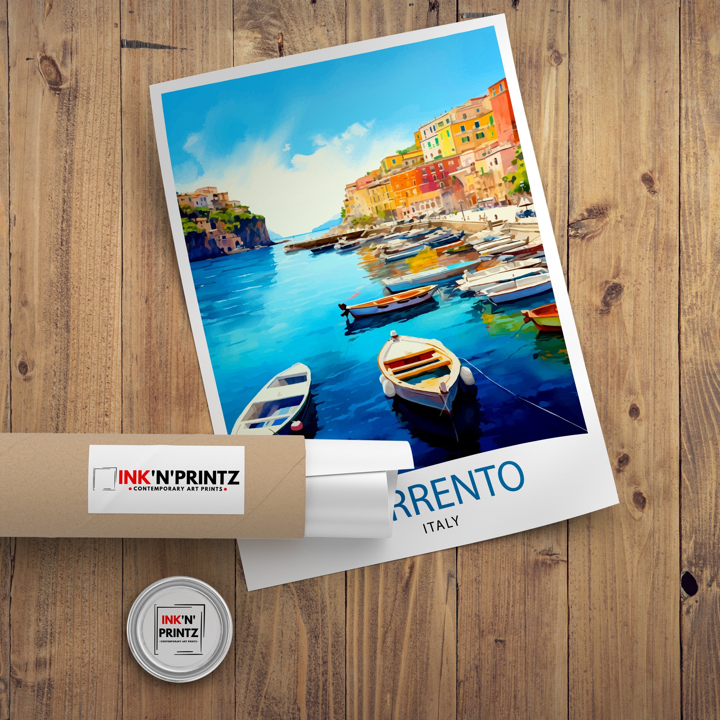 Sorrento Italy Travel Print Sorrento Wall Decor - Sorrento Poster Italy Travel Prints Sorrento Art Print Sorrento Italy Illustration