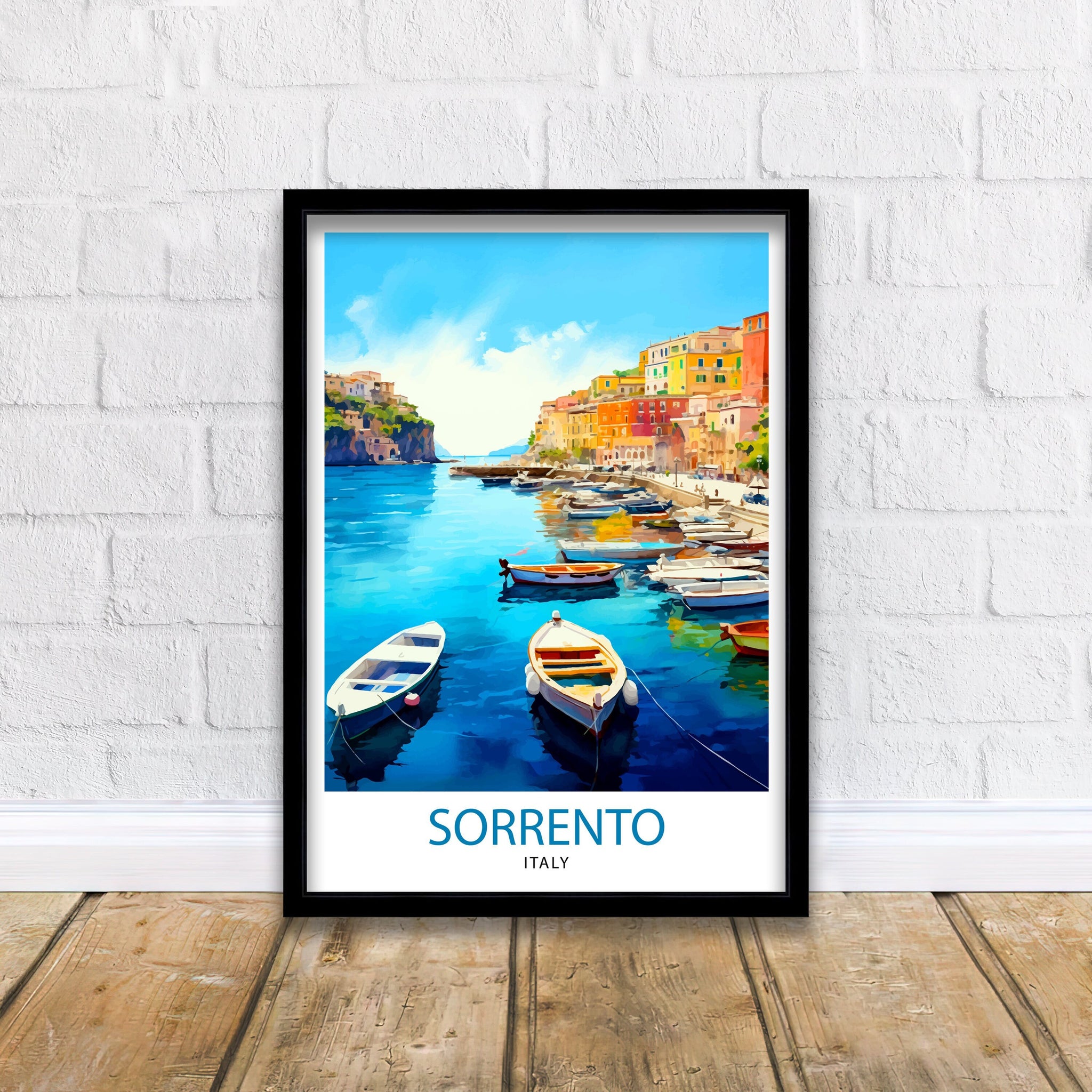 Sorrento Italy Travel Print Sorrento Wall Decor - Sorrento Poster Italy Travel Prints Sorrento Art Print Sorrento Italy Illustration