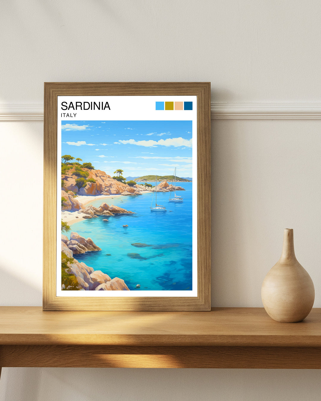 Sardinia Italy Travel Poster Sardinia