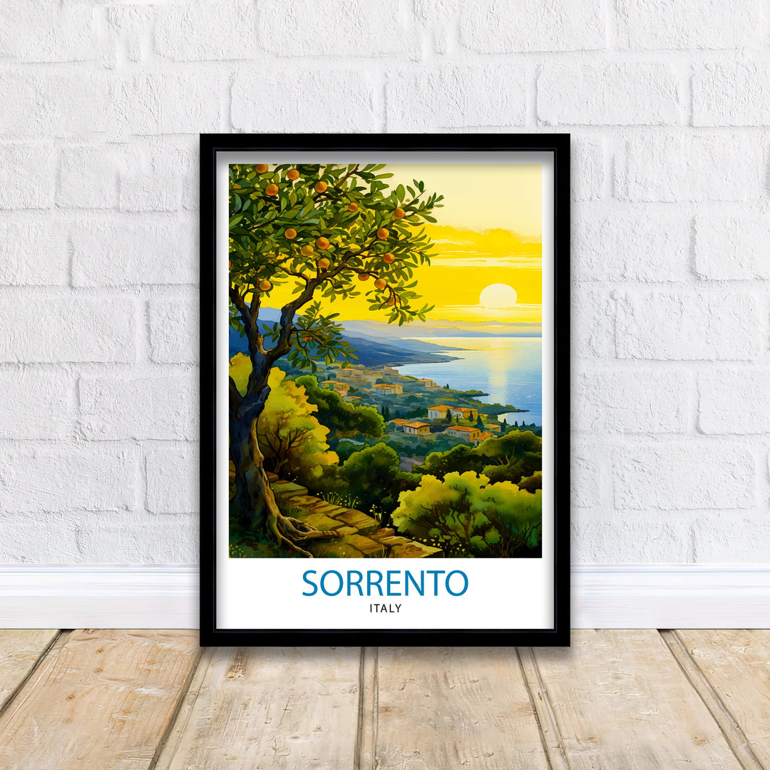 Sorrento Italy Travel Print Sorrento Wall Decor - Sorrento Poster Italy Travel Prints Sorrento Art Print Sorrento Italy Illustration