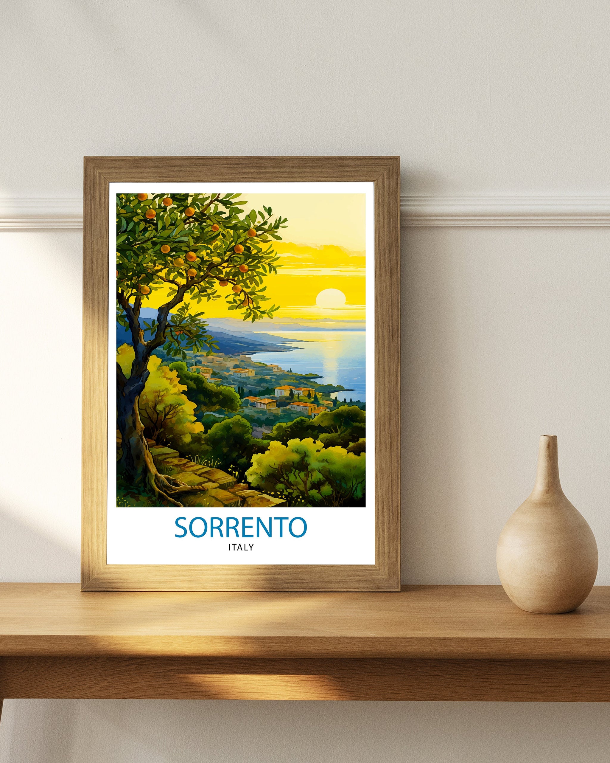 Sorrento Italy Travel Print Sorrento Wall Decor - Sorrento Poster Italy Travel Prints Sorrento Art Print Sorrento Italy Illustration