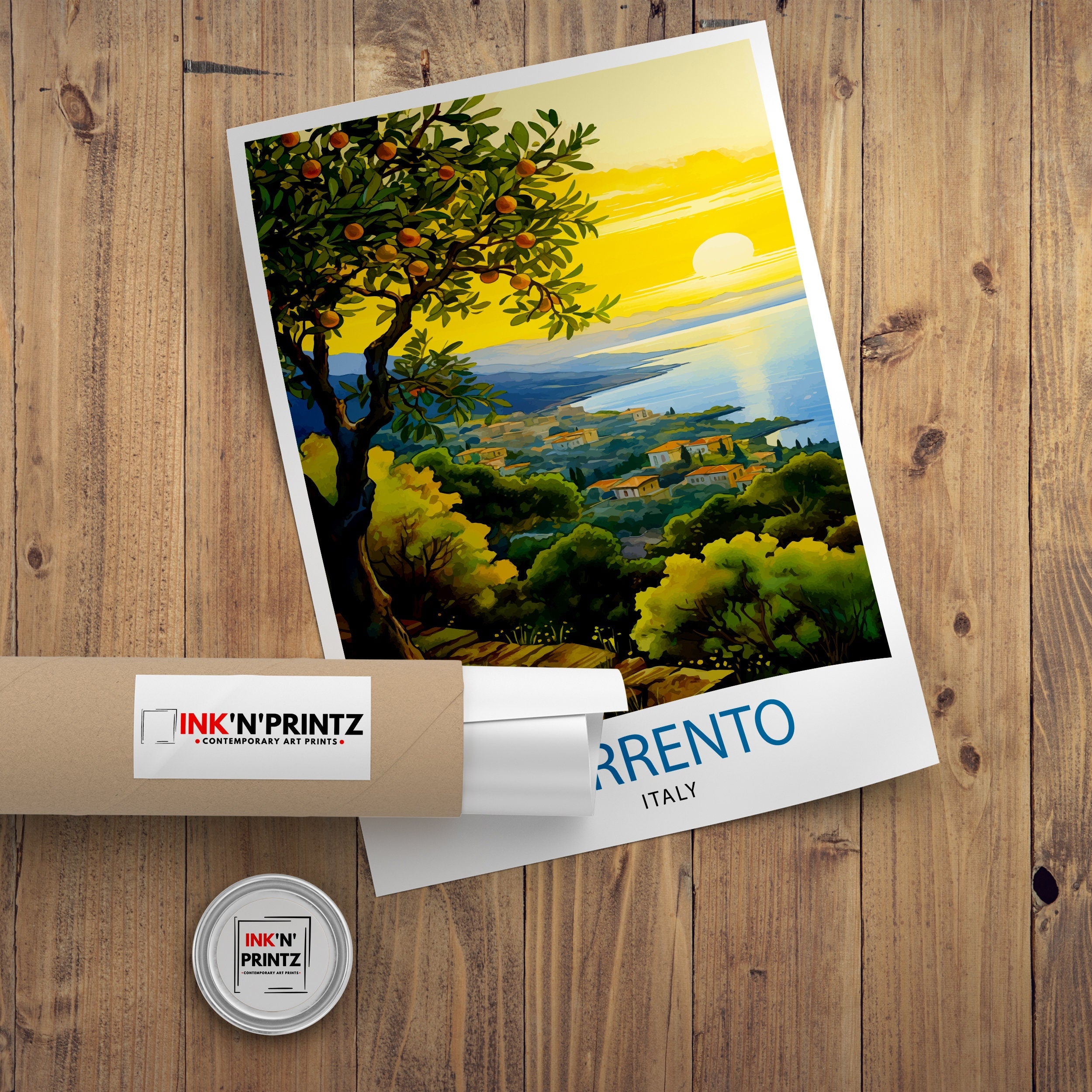 Sorrento Italy Travel Print Sorrento Wall Decor - Sorrento Poster Italy Travel Prints Sorrento Art Print Sorrento Italy Illustration