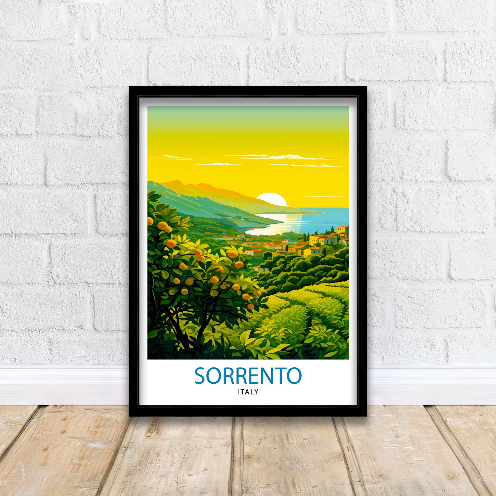 Sorrento Italy Travel Print Sorrento Wall Decor - Sorrento Poster Italy Travel Prints Sorrento Art Print Sorrento Italy Illustration