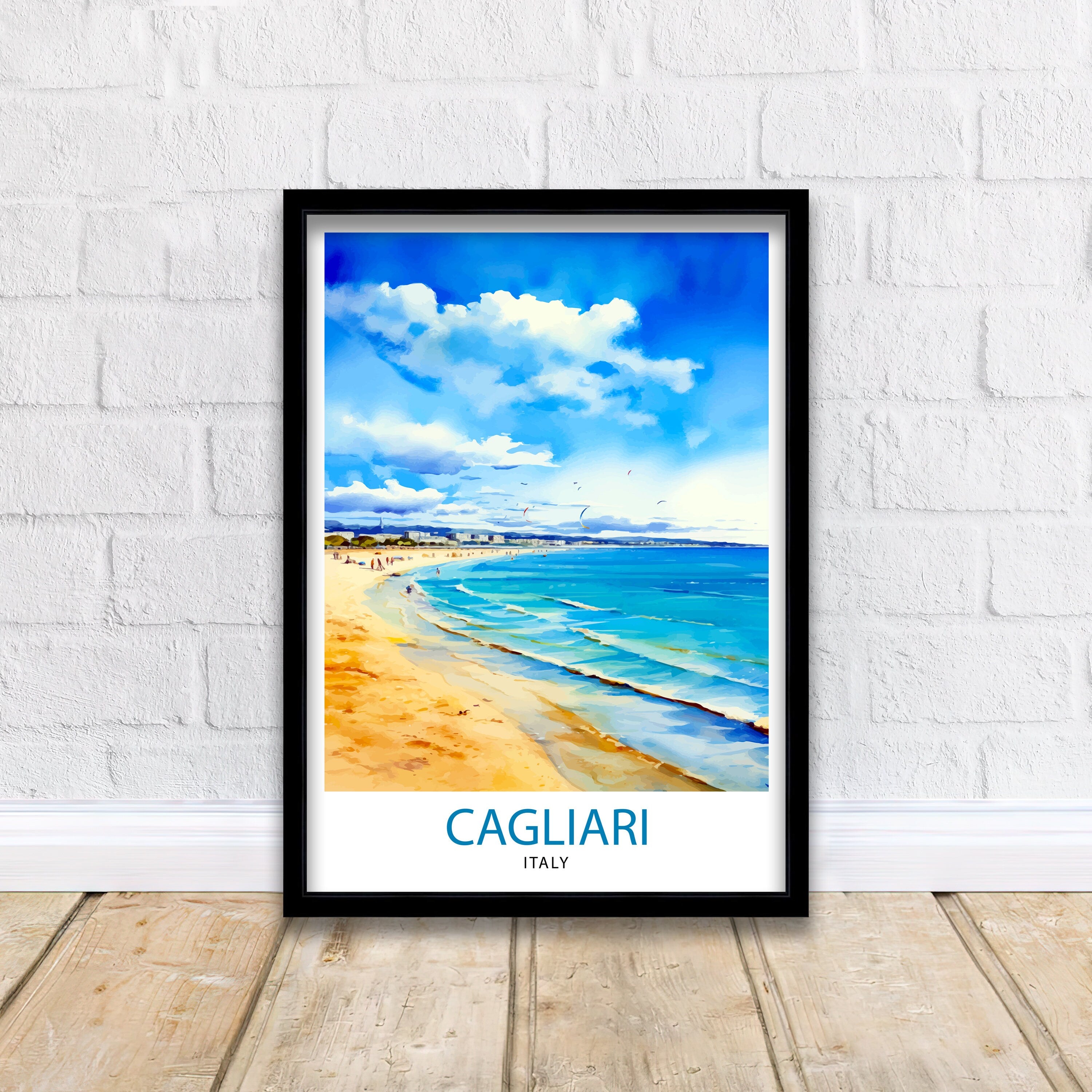 Cagliari Italy Travel Print Cagliari Wall Decor Cagliari Poster Italy Travel Prints Cagliari Art Print Cagliari Illustration Cagliari Wall