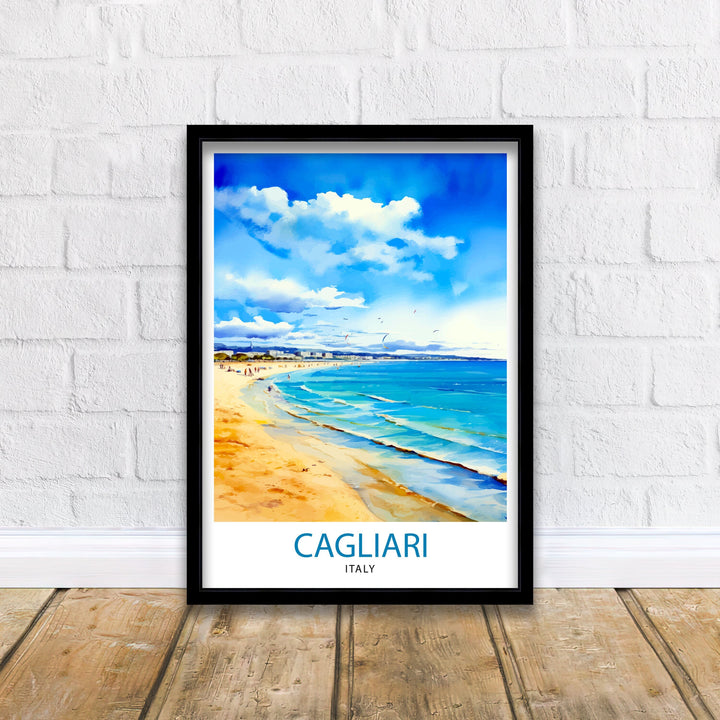 Cagliari Italy Travel Poster Cagliari