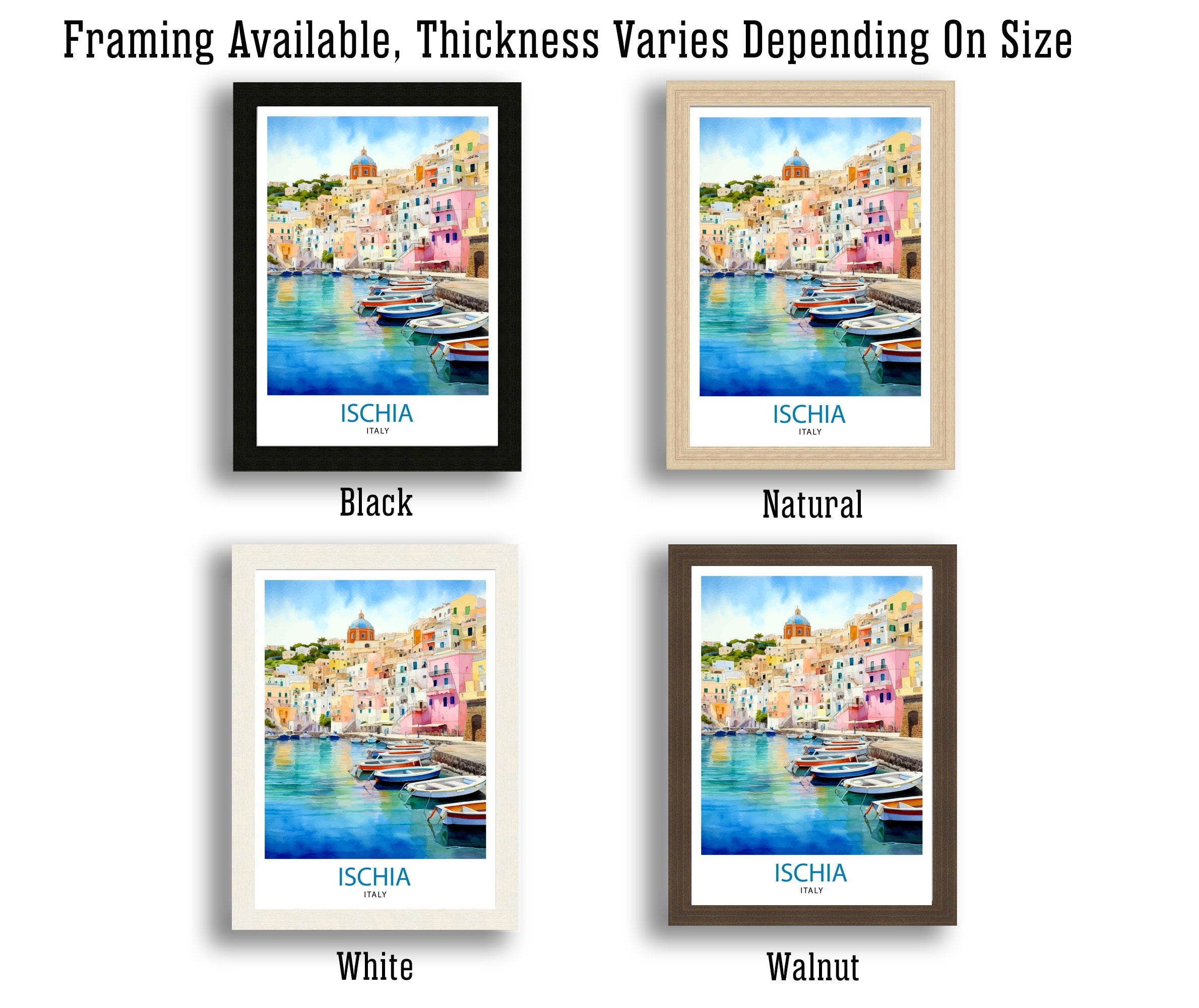 Ischia Italy Travel Print Ischia Wall Decor Ischia Home Living Decor Ischia Italy Illustration Travel Poster Gift For Ischia Italy Home