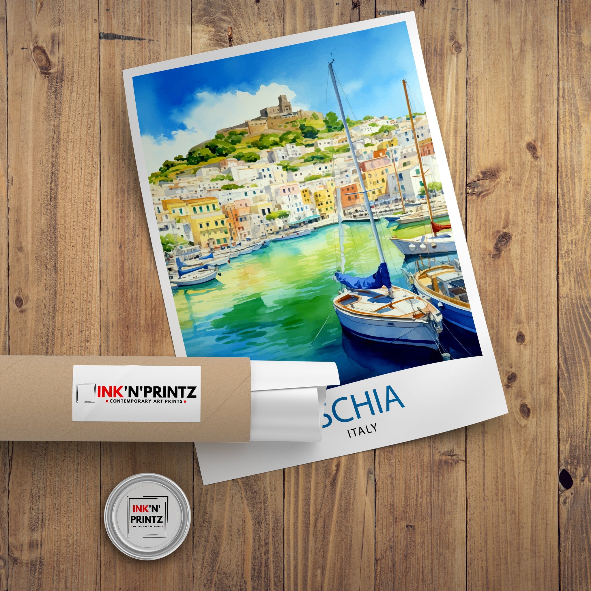Ischia Italy Travel Print Ischia Wall Decor Ischia Home Living Decor Ischia Italy Illustration Travel Poster Gift For Ischia Italy Home