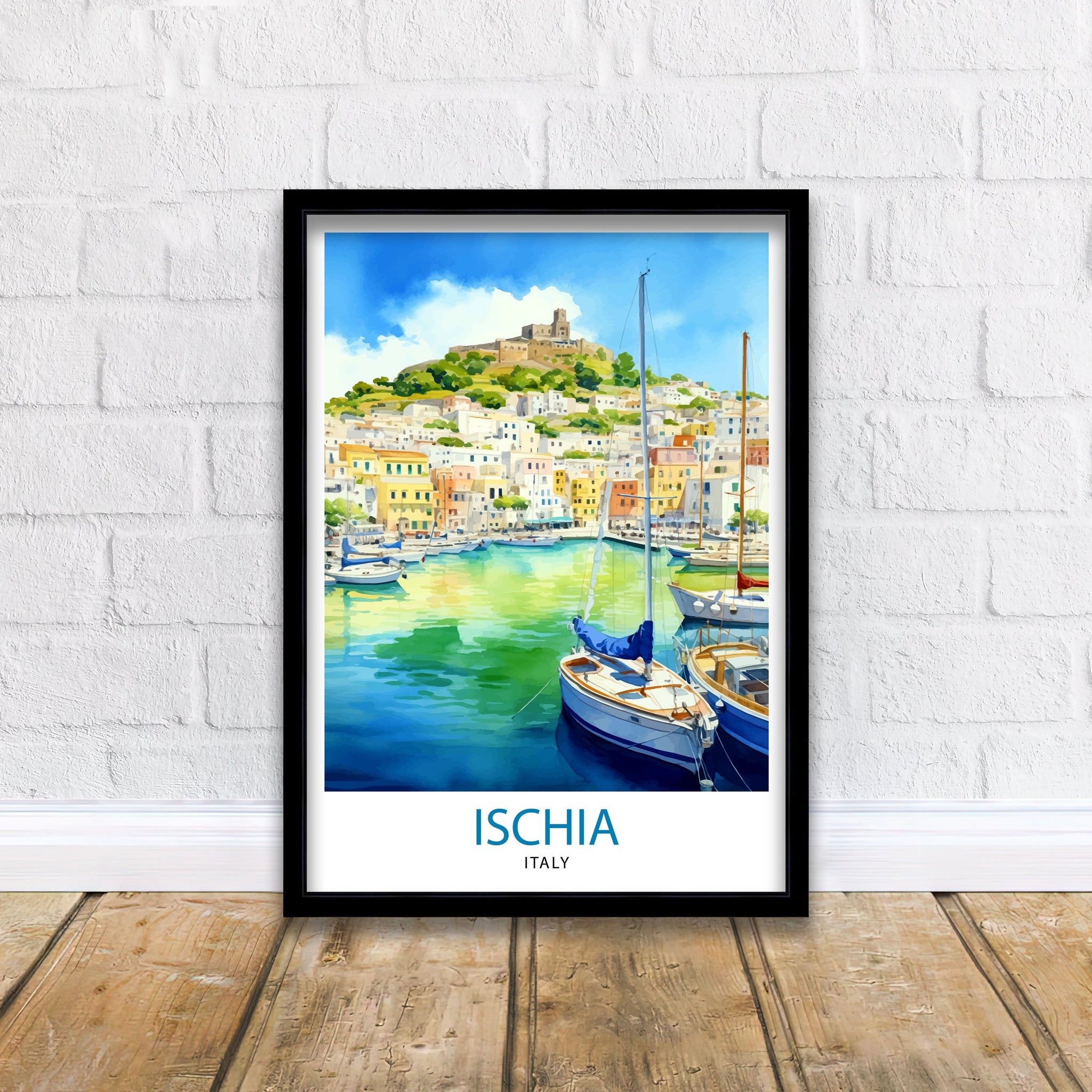 Ischia Italy Travel Print Ischia Wall Decor Ischia Home Living Decor Ischia Italy Illustration Travel Poster Gift For Ischia Italy Home