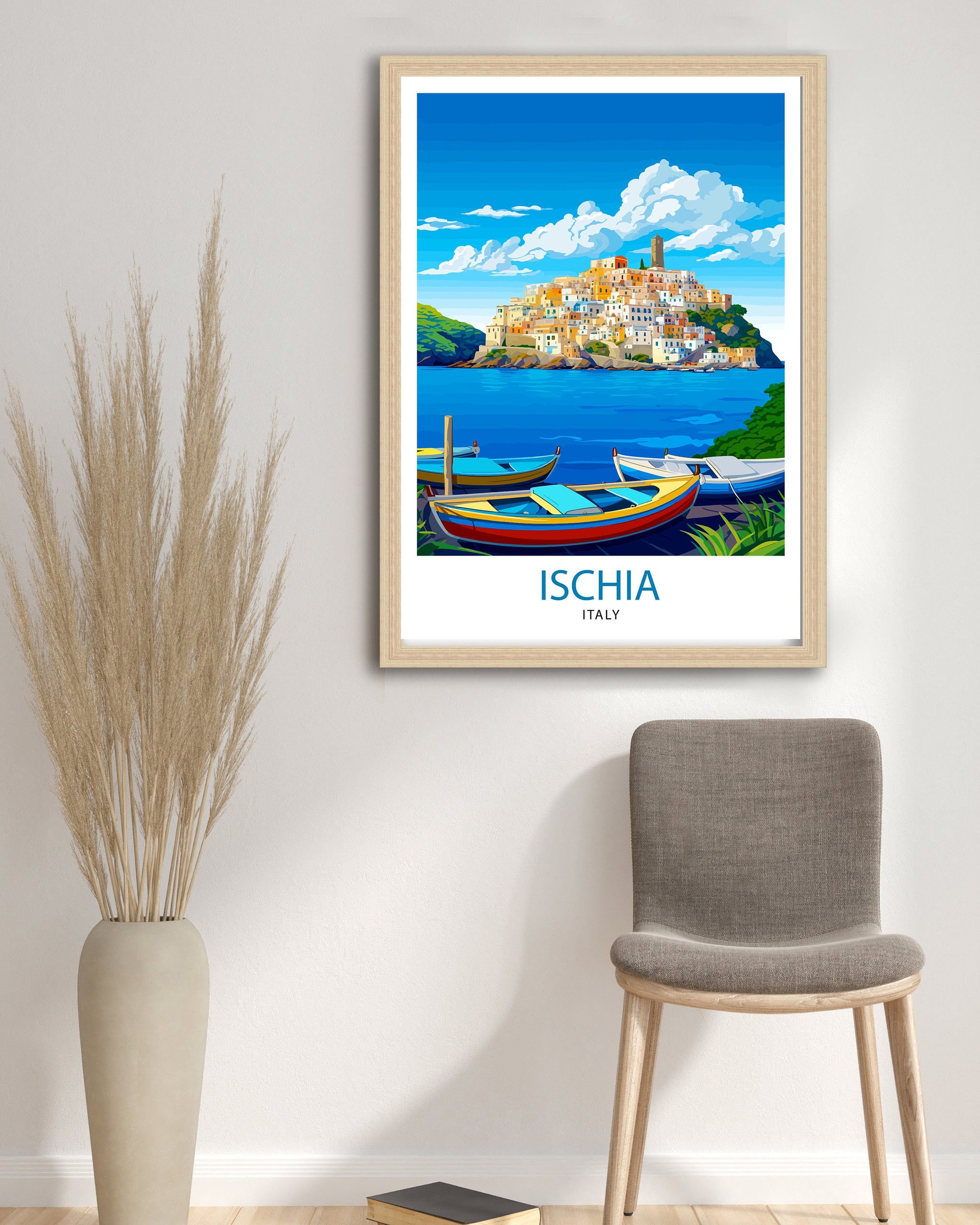 Ischia Italy Travel Print Ischia Wall Decor Ischia Home Living Decor Ischia Italy Illustration Travel Poster Gift For Ischia Italy Home