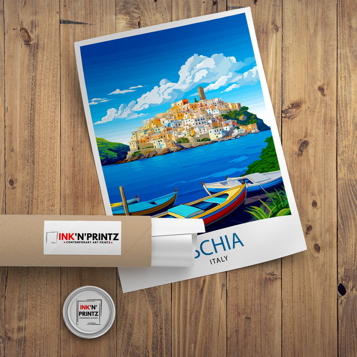 Ischia Italy Travel Poster Ischia