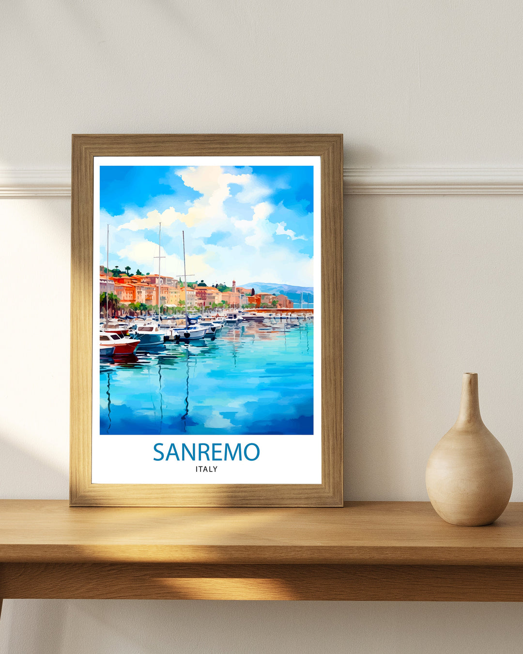 Sanremo Italy Travel Poster Sanremo