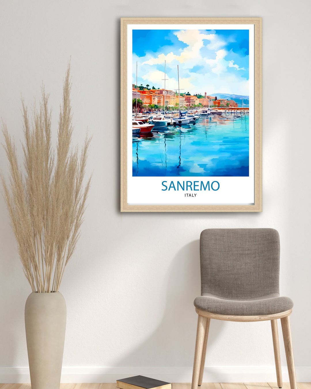 Sanremo Italy Travel Poster Sanremo