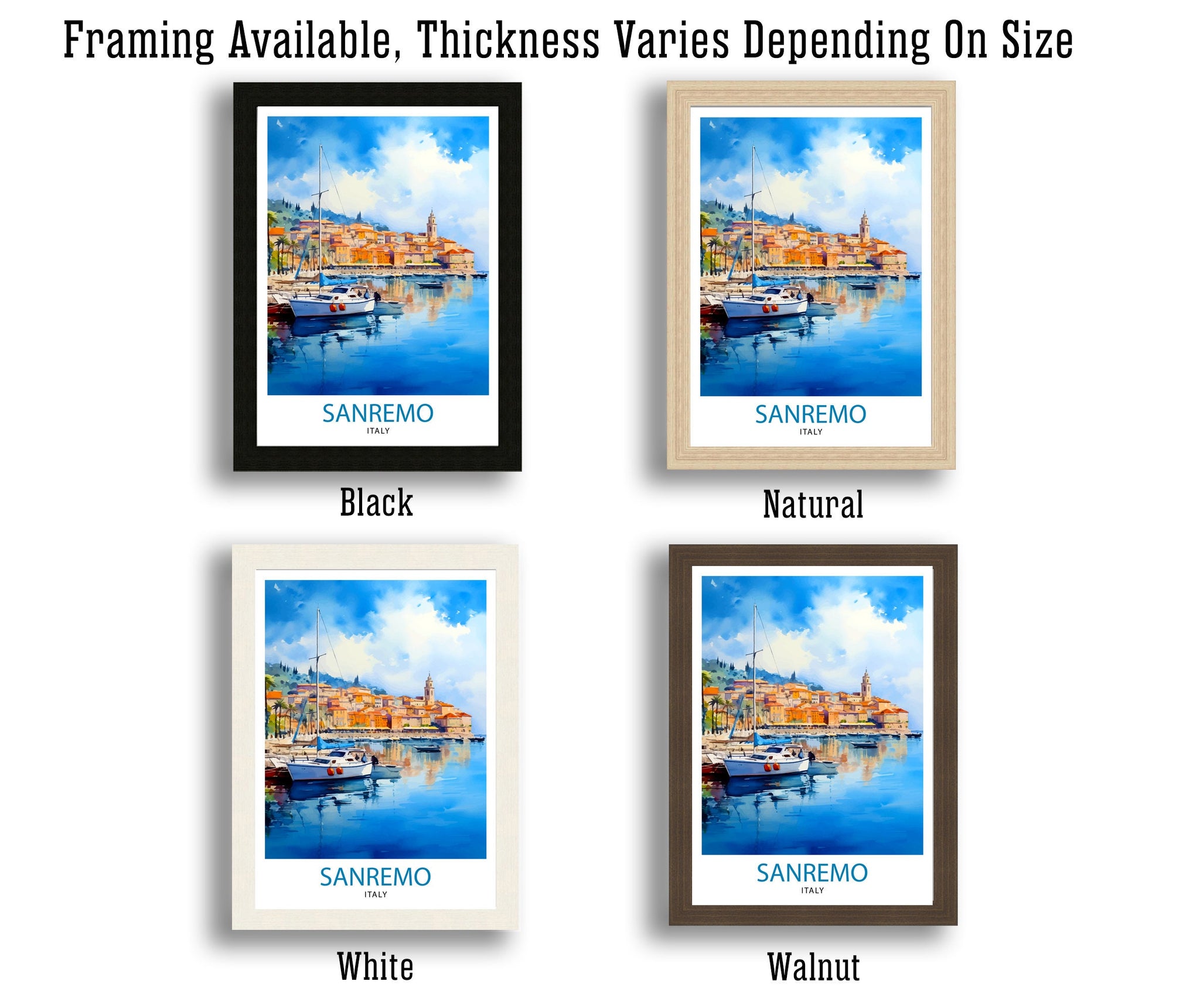 Sanremo Italy Travel Print Sanremo Wall Decor Sanremo Poster Italy Travel Prints Sanremo Art Print Sanremo Illustration Sanremo Wall Art
