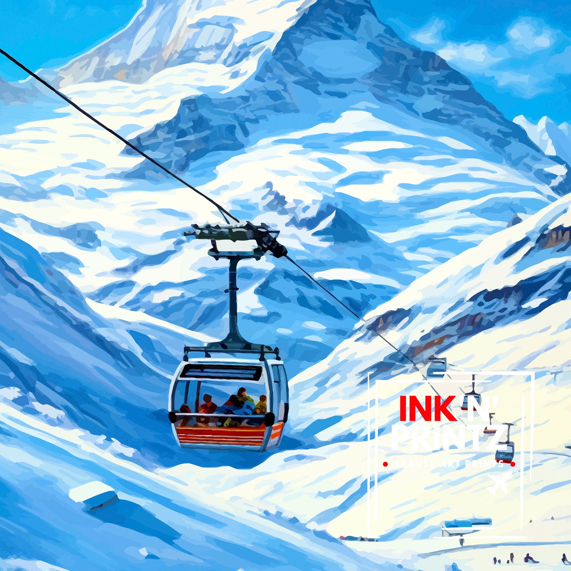 Grindelwald Switzerland Travel Print Grindelwald Wall Decor Grindelwald Poster Switzerland Travel Prints Grindelwald Art Print Grindelwald