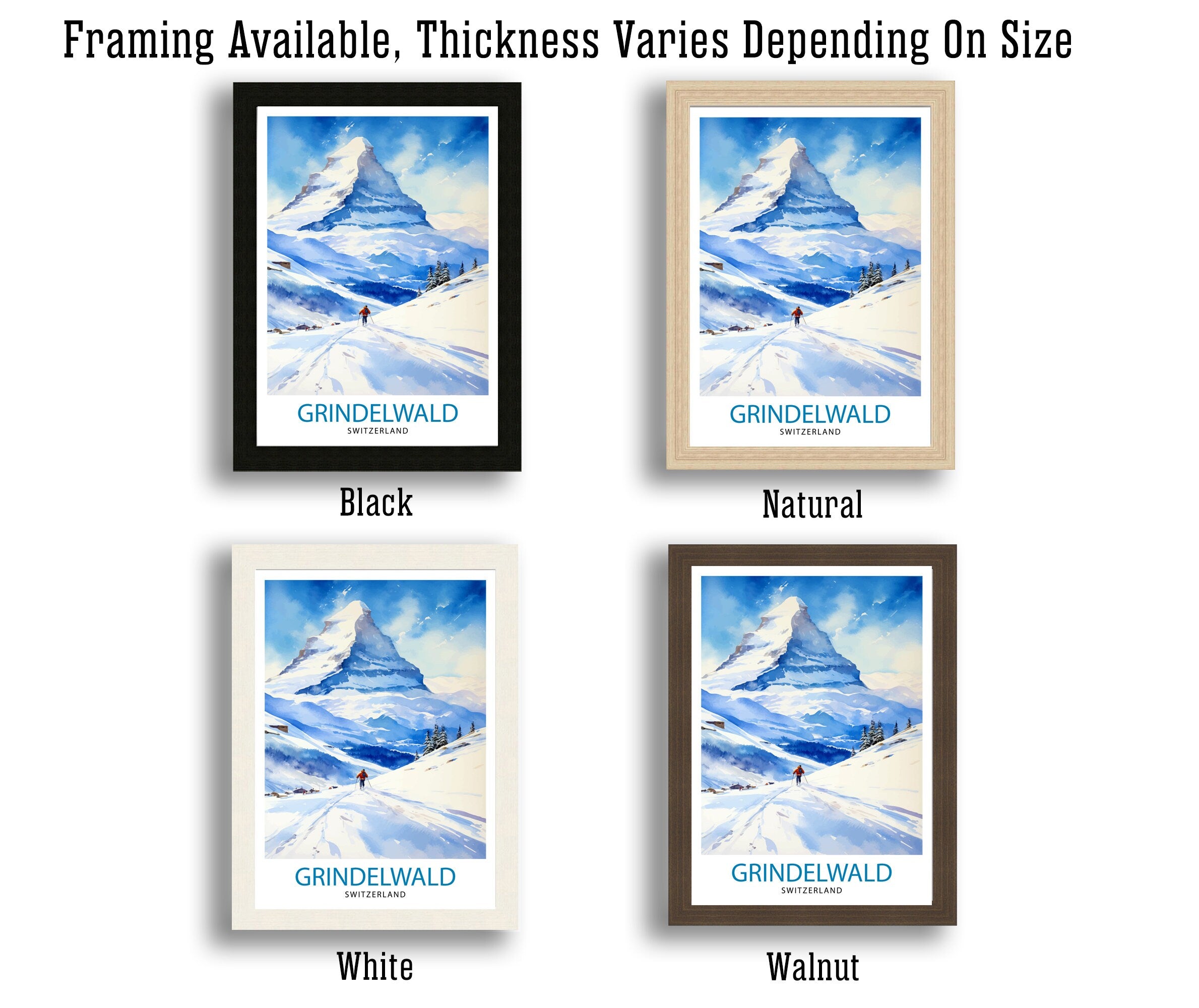 Grindelwald Switzerland Travel Print Grindelwald Wall Decor Grindelwald Poster Switzerland Travel Prints Grindelwald Art Print Grindelwald