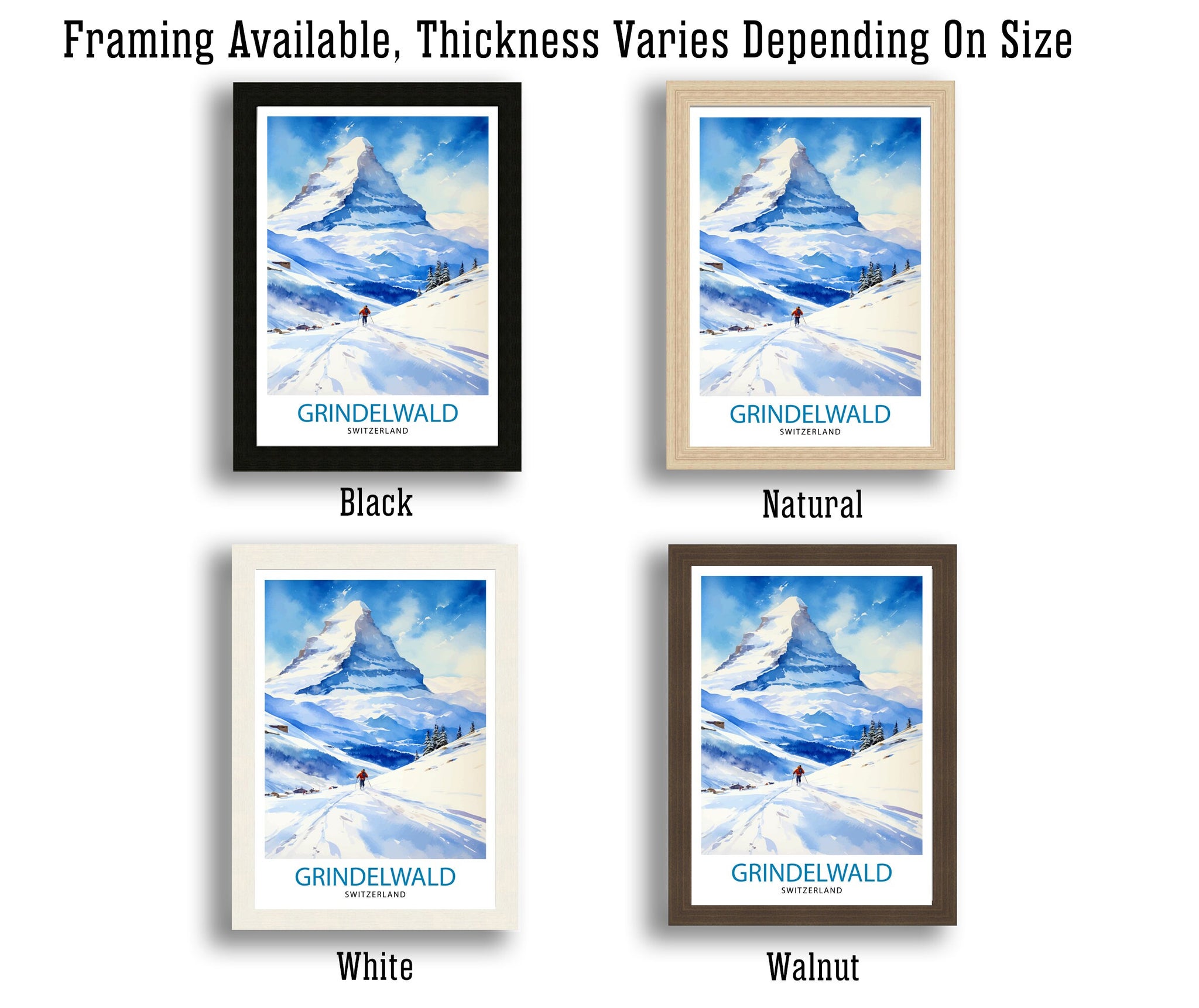 Grindelwald Switzerland Travel Print Grindelwald Wall Decor Grindelwald Poster Switzerland Travel Prints Grindelwald Art Print Grindelwald