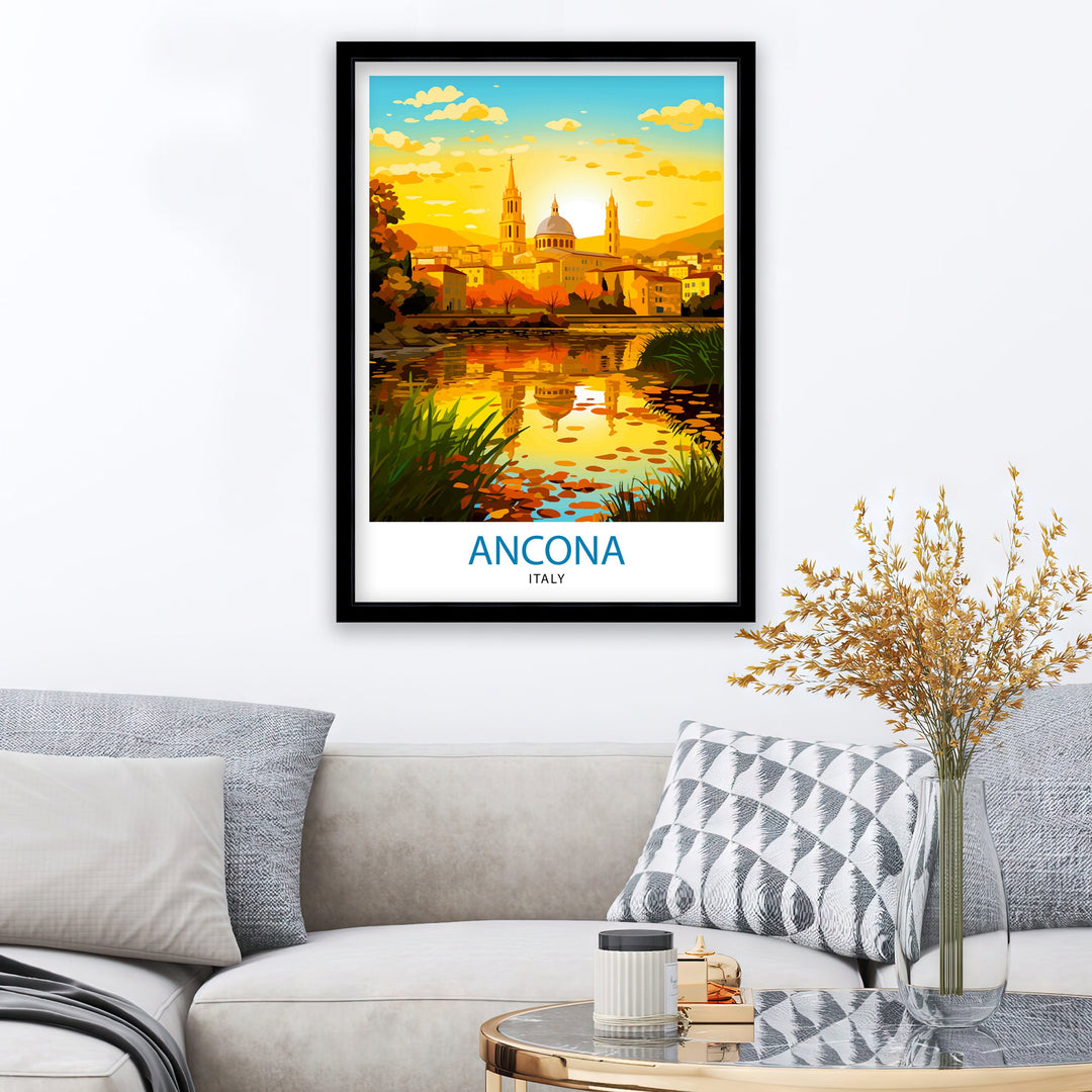 Ancona Italy Travel Print Ancona Wall Decor Ancona Poster Italy Travel Prints Ancona Art Print Ancona Illustration Ancona Wall Art
