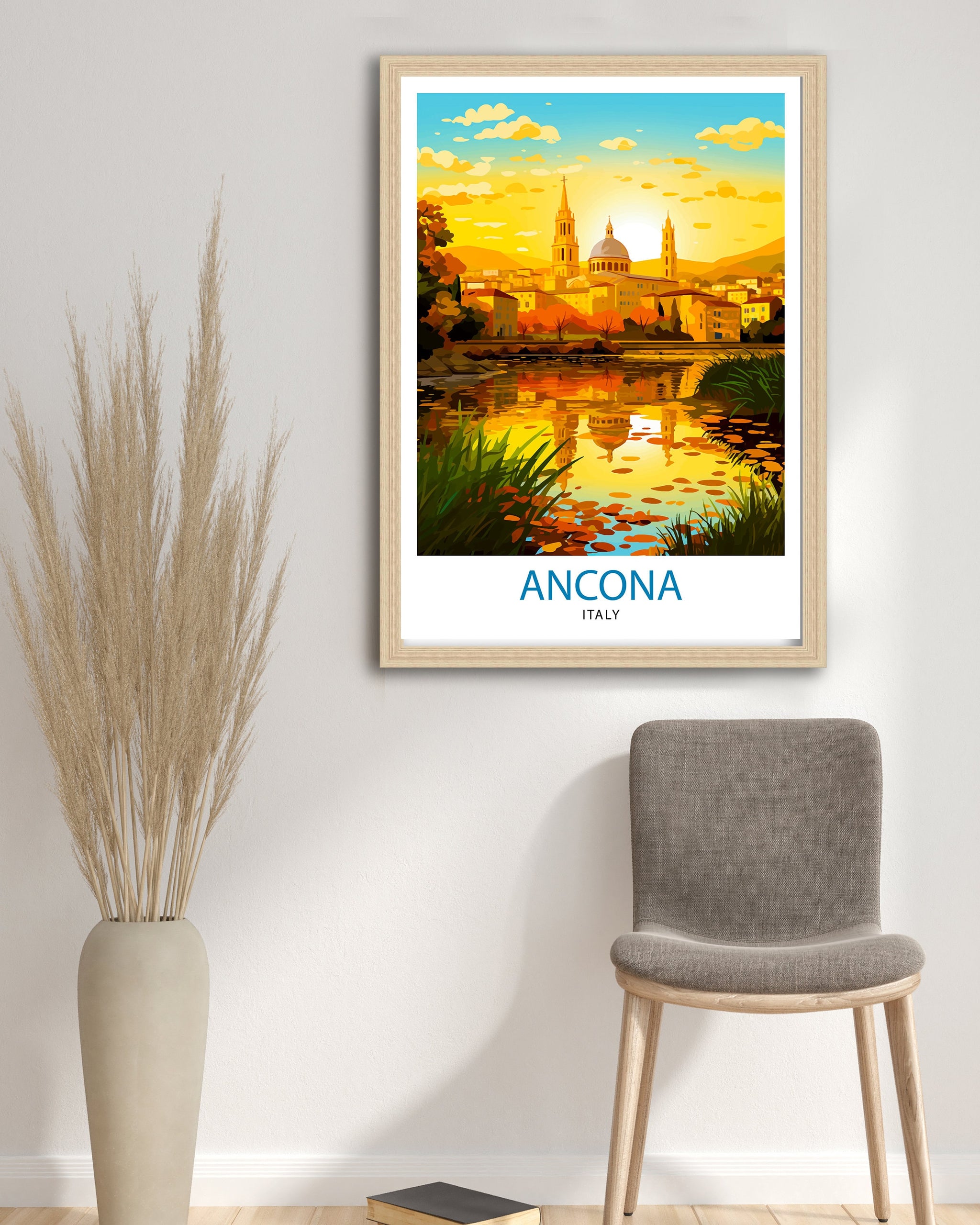 Ancona Italy Travel Print Ancona Wall Decor Ancona Poster Italy Travel Prints Ancona Art Print Ancona Illustration Ancona Wall Art