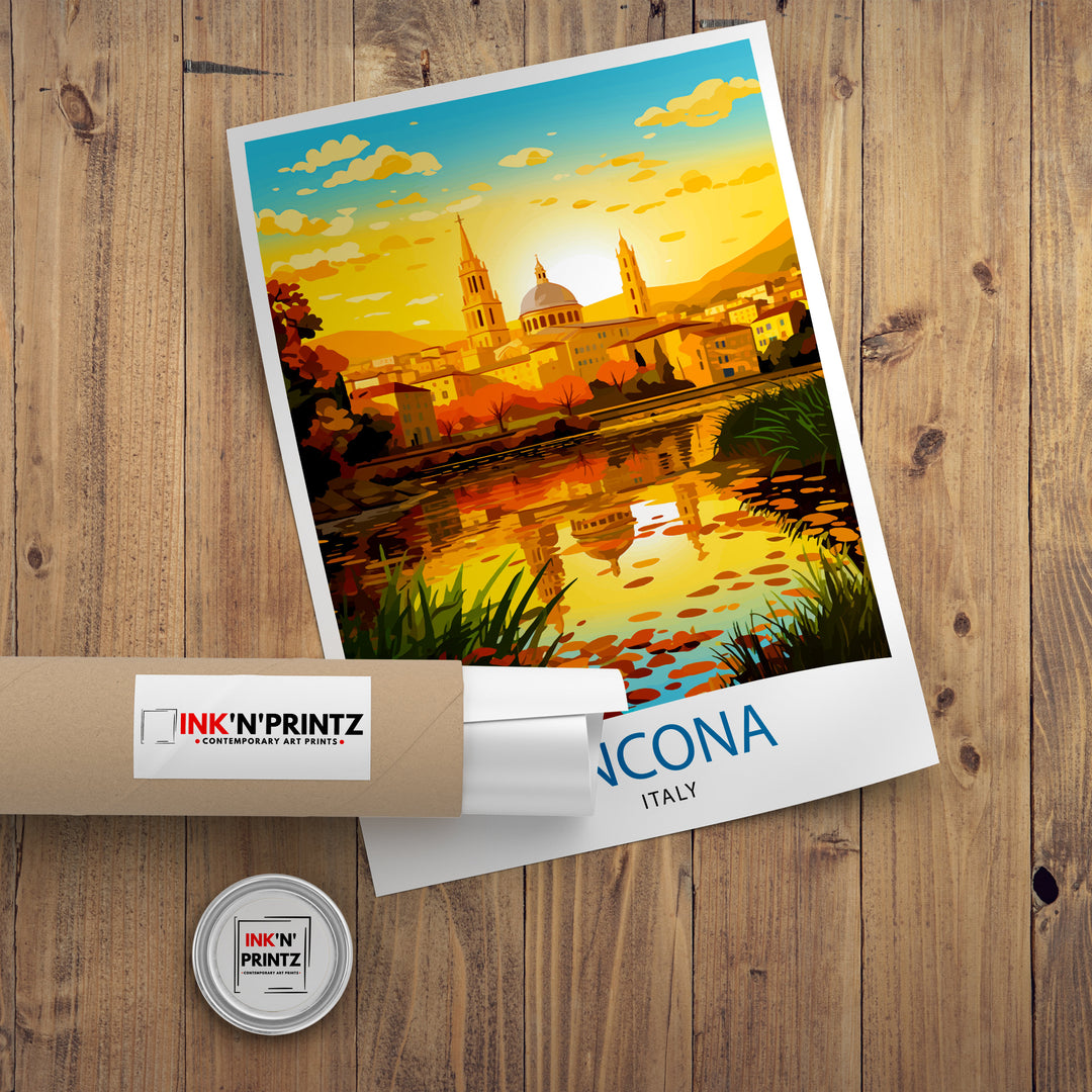 Ancona Italy Travel Print Ancona Wall Decor Ancona Poster Italy Travel Prints Ancona Art Print Ancona Illustration Ancona Wall Art