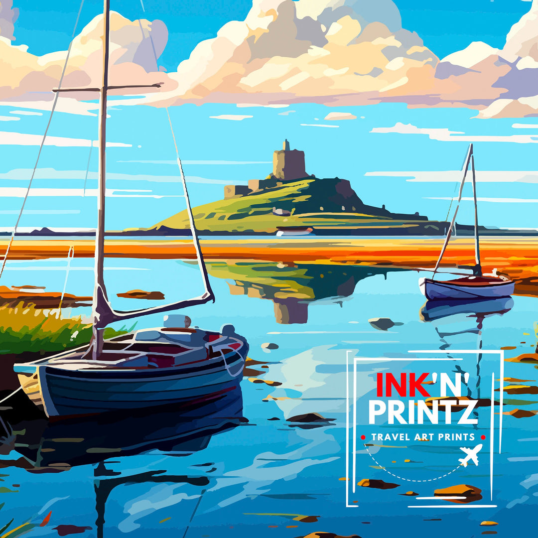 Holy Island Northumberland Travel Poster Holy Island