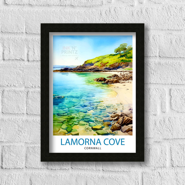 Lamorna Cove Cornwall Travel Poster Lamorna