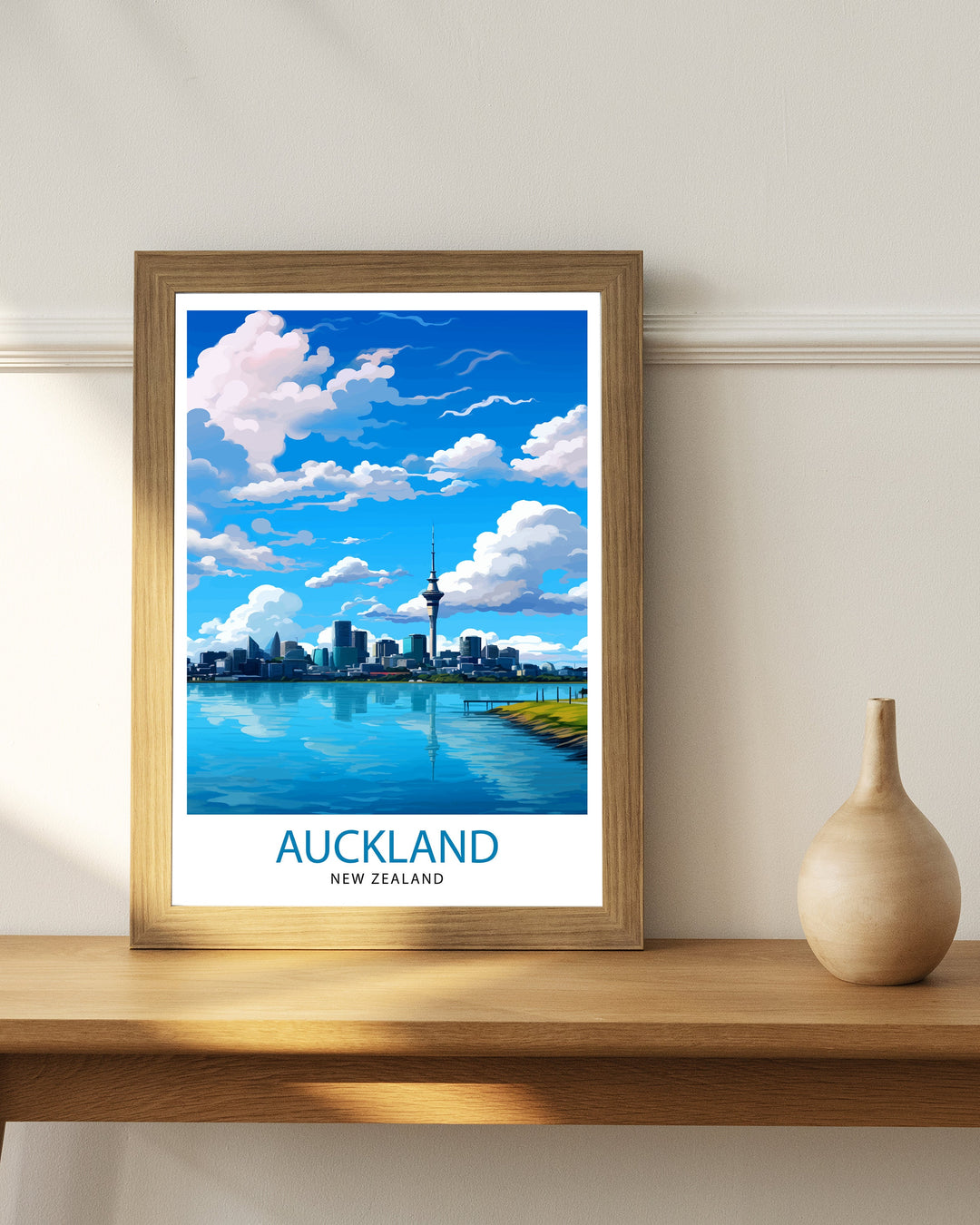 Auckland New Zealand Travel Poster Auckland