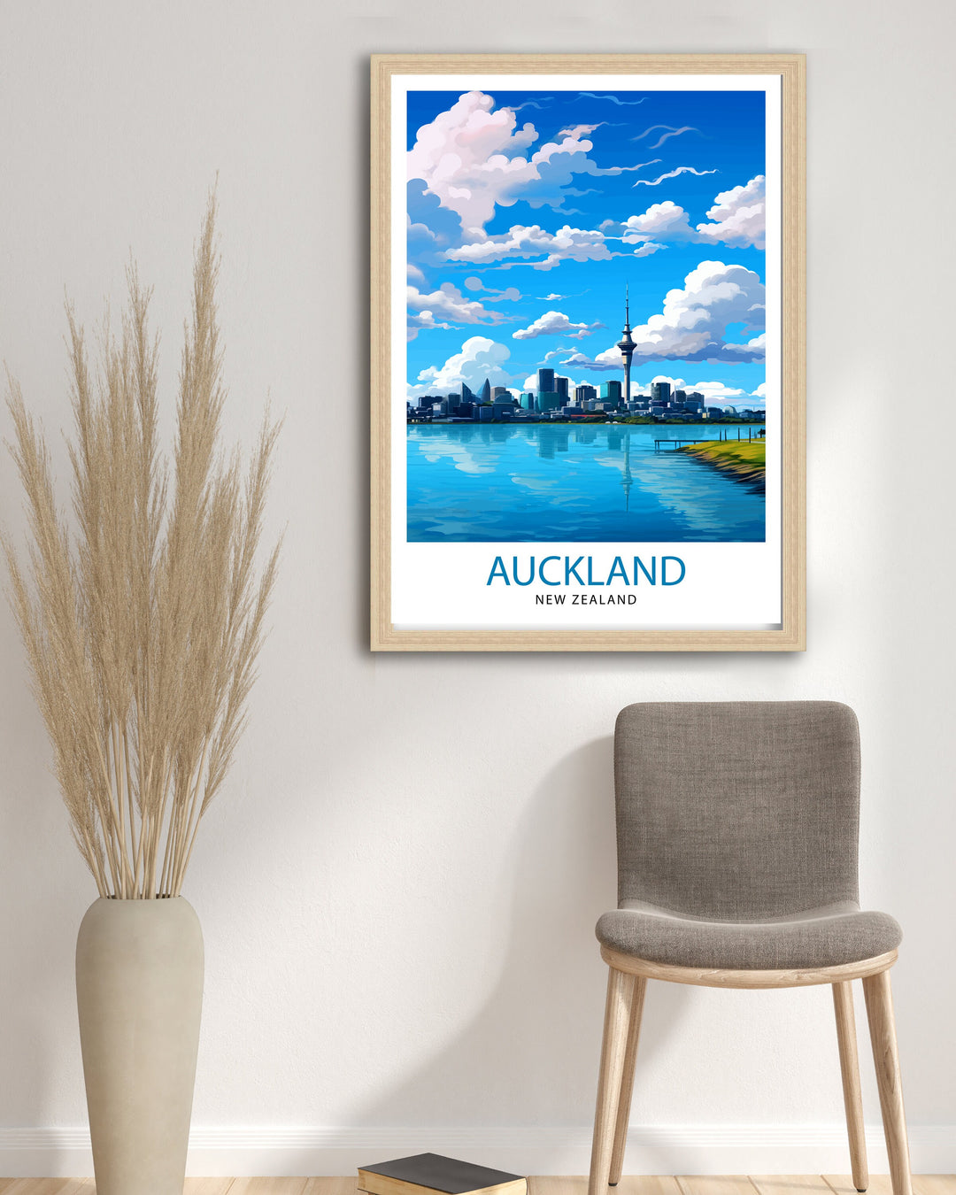 Auckland New Zealand Travel Poster Auckland