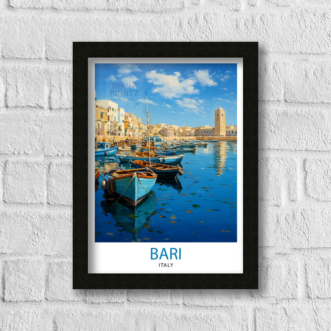 Bari Italy Travel Poster Bari