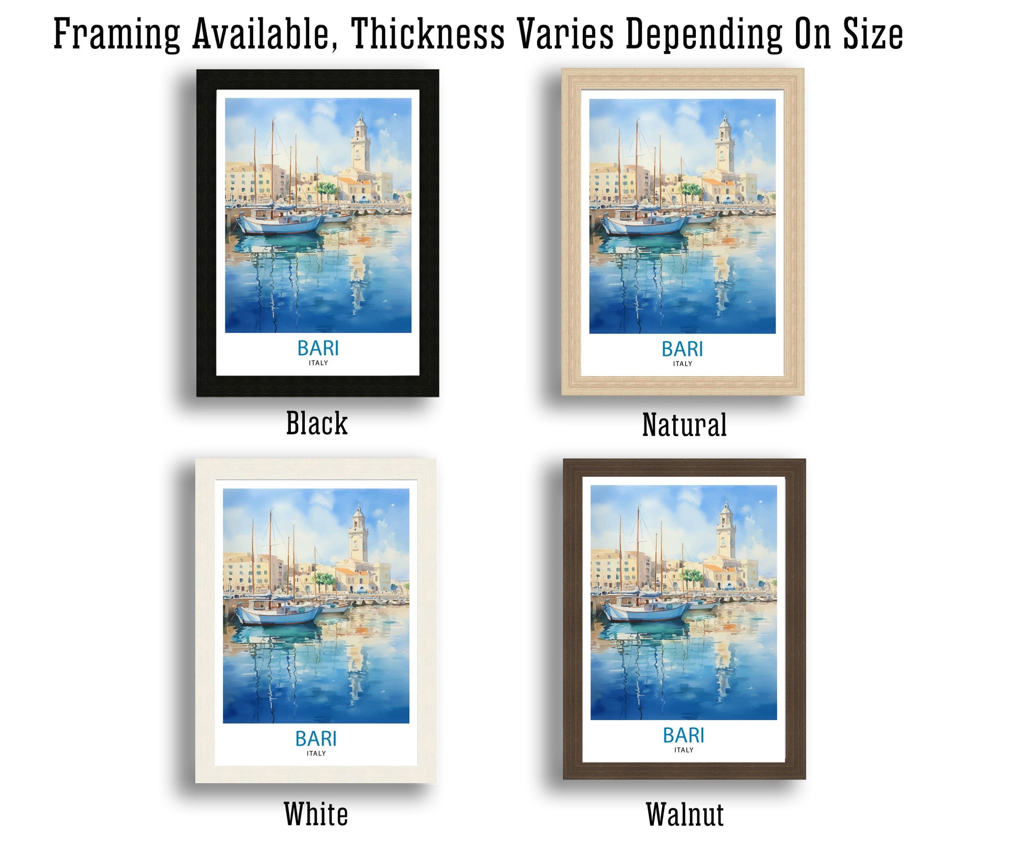 Bari Italy Travel Print Bari Wall Decor Bari Poster Italy Travel Prints Bari Art Print Bari Illustration Bari Wall Art