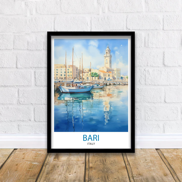 Bari Italy Travel Poster Bari