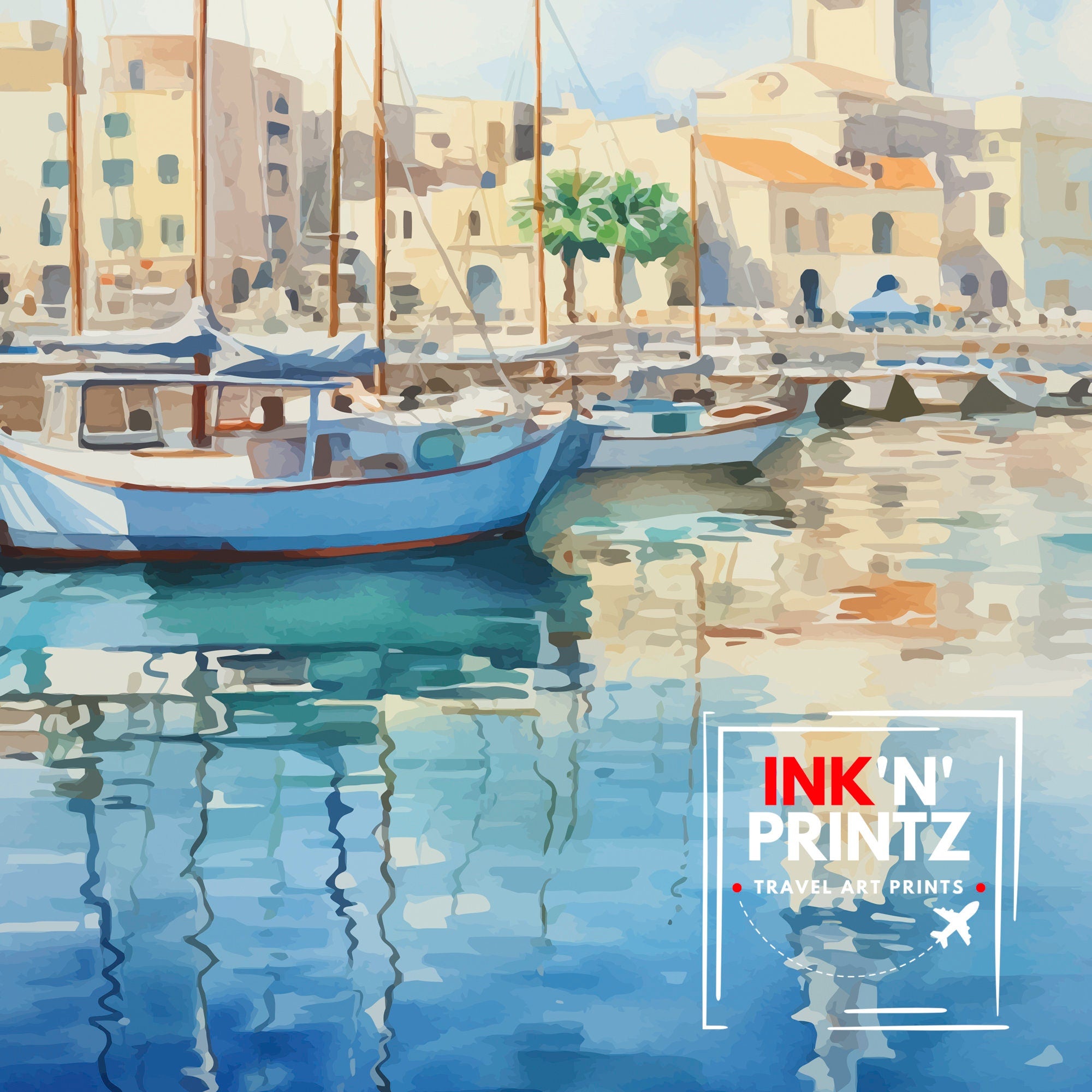 Bari Italy Travel Print Bari Wall Decor Bari Poster Italy Travel Prints Bari Art Print Bari Illustration Bari Wall Art