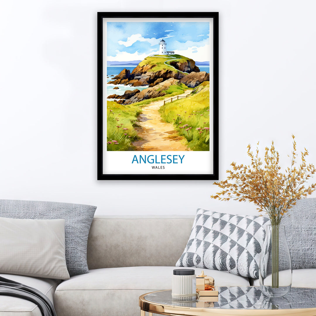 Anglesey Wales Travel Poster Anglesey