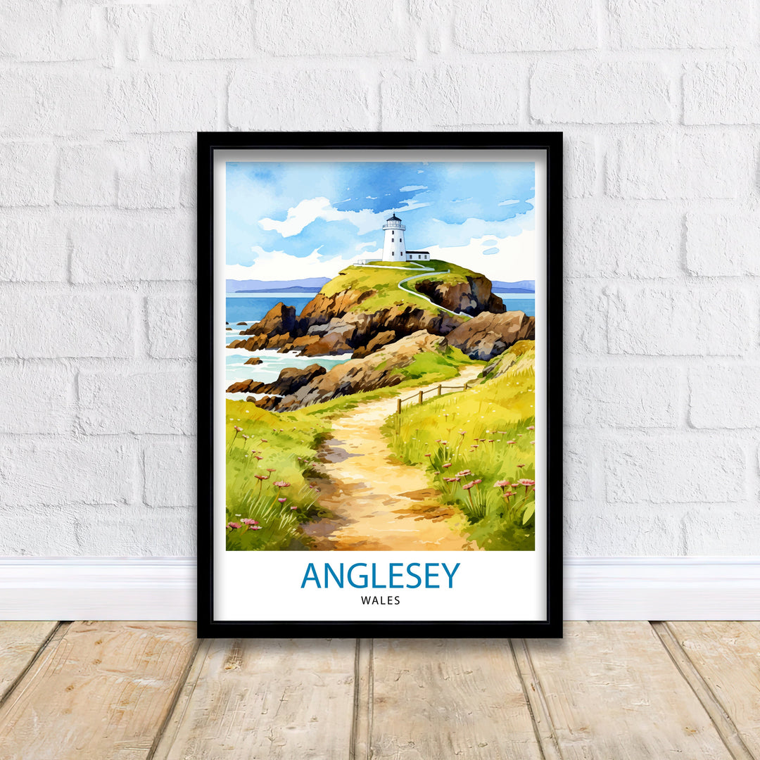 Anglesey Wales Travel Poster Anglesey