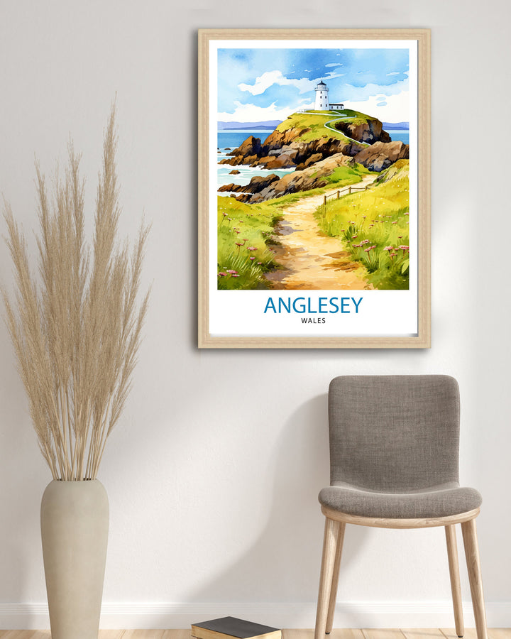 Anglesey Wales Travel Poster Anglesey